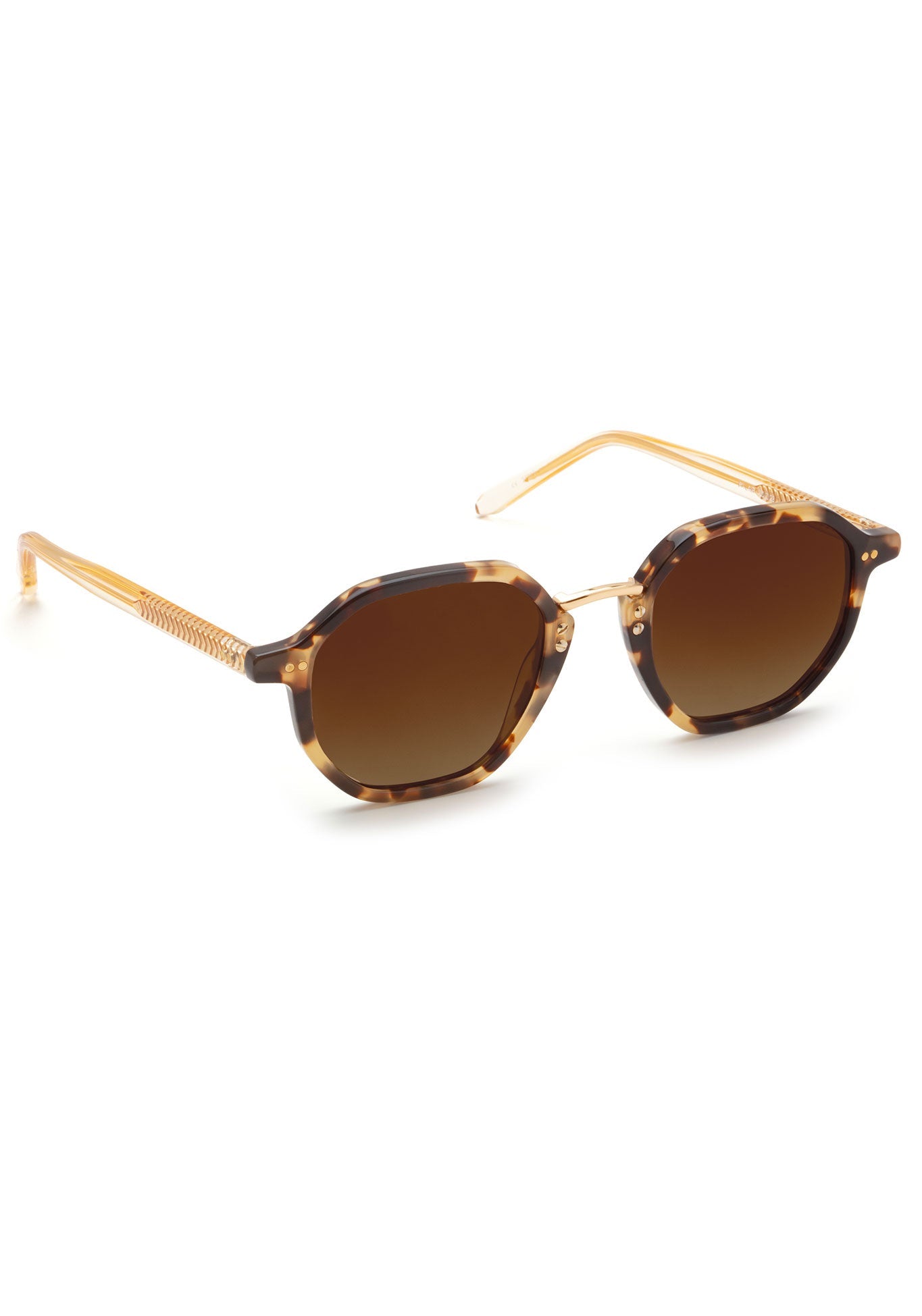 DAKOTA | Iberia + Haze Polarized 18K Gold Sunglasses for Men & Women - UV Protection, Fashion Eyewear for Driving, Beach & Outdoor Activities