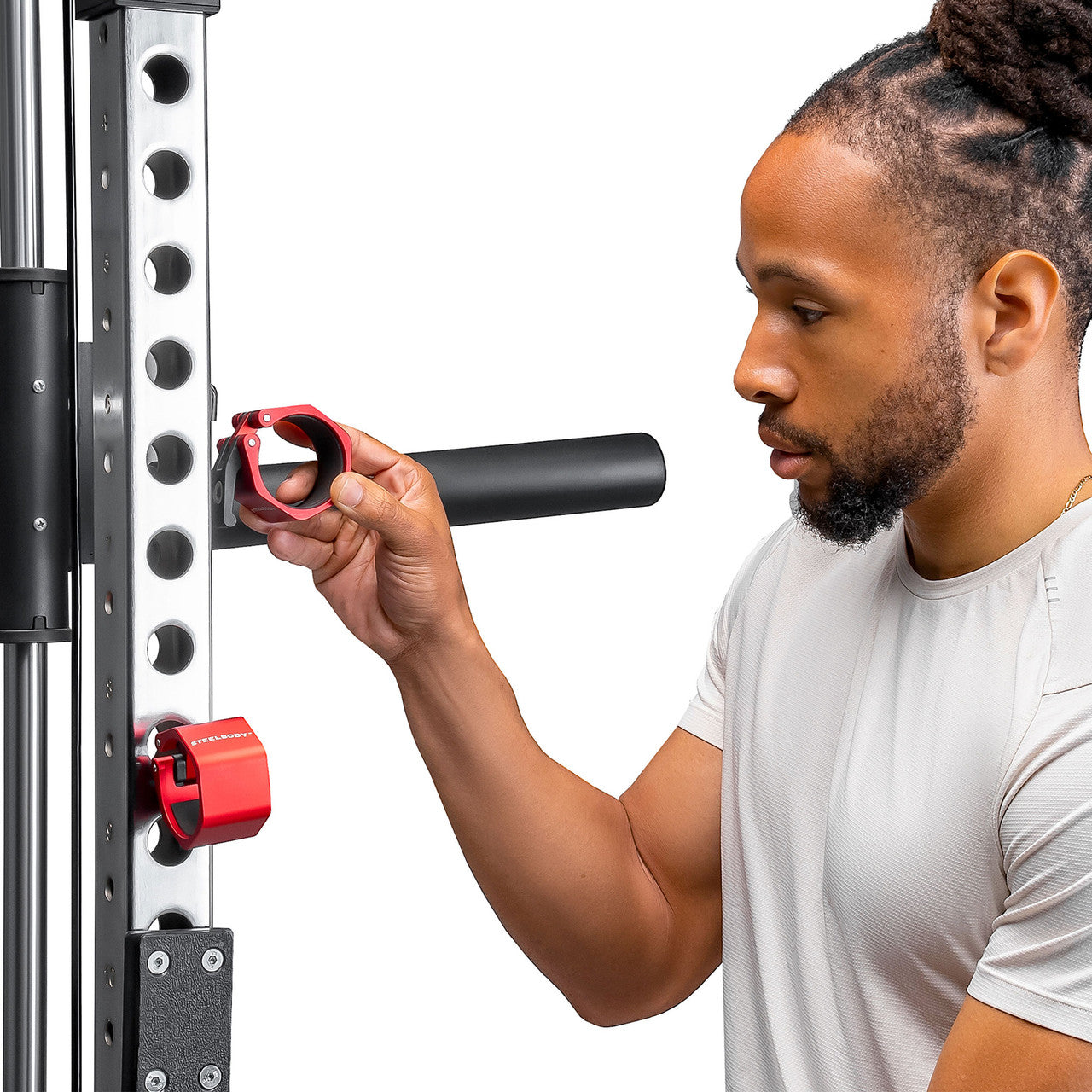 Olympic Barbell Lock Jaw Collar Clips - OBC 6 | Heavy Duty Steel Spring Clamps for Weightlifting, Powerlifting & CrossFit | Secure Olympic Bars During Workouts & Gym Training