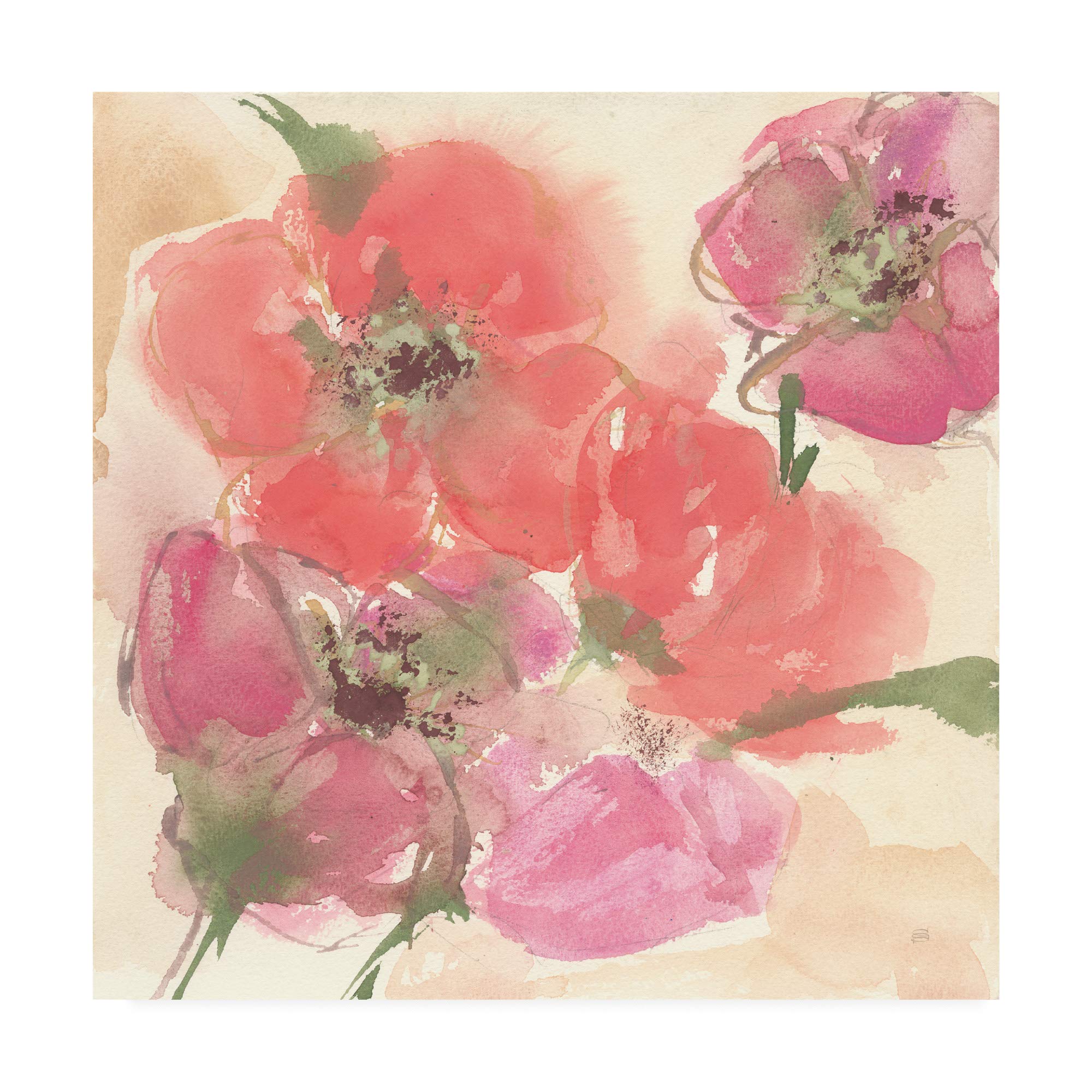 Chris Paschke Coral Blooms I - 18x18 Fine Art Print for Home & Office Decor | Modern Wall Art for Living Room, Bedroom, or Gift