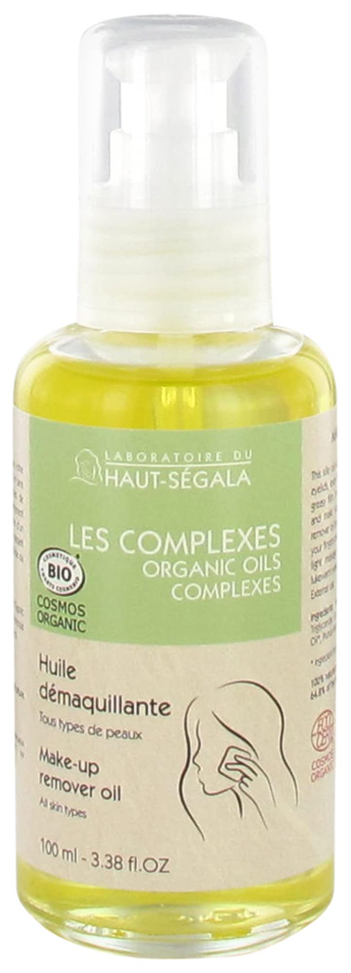 Laboratoire du Haut-Ségala Organic Makeup Remover Oil 100ml - Gentle & Natural Facial Cleansing for Sensitive Skin | Perfect for Daily Makeup Removal & Skincare Routine