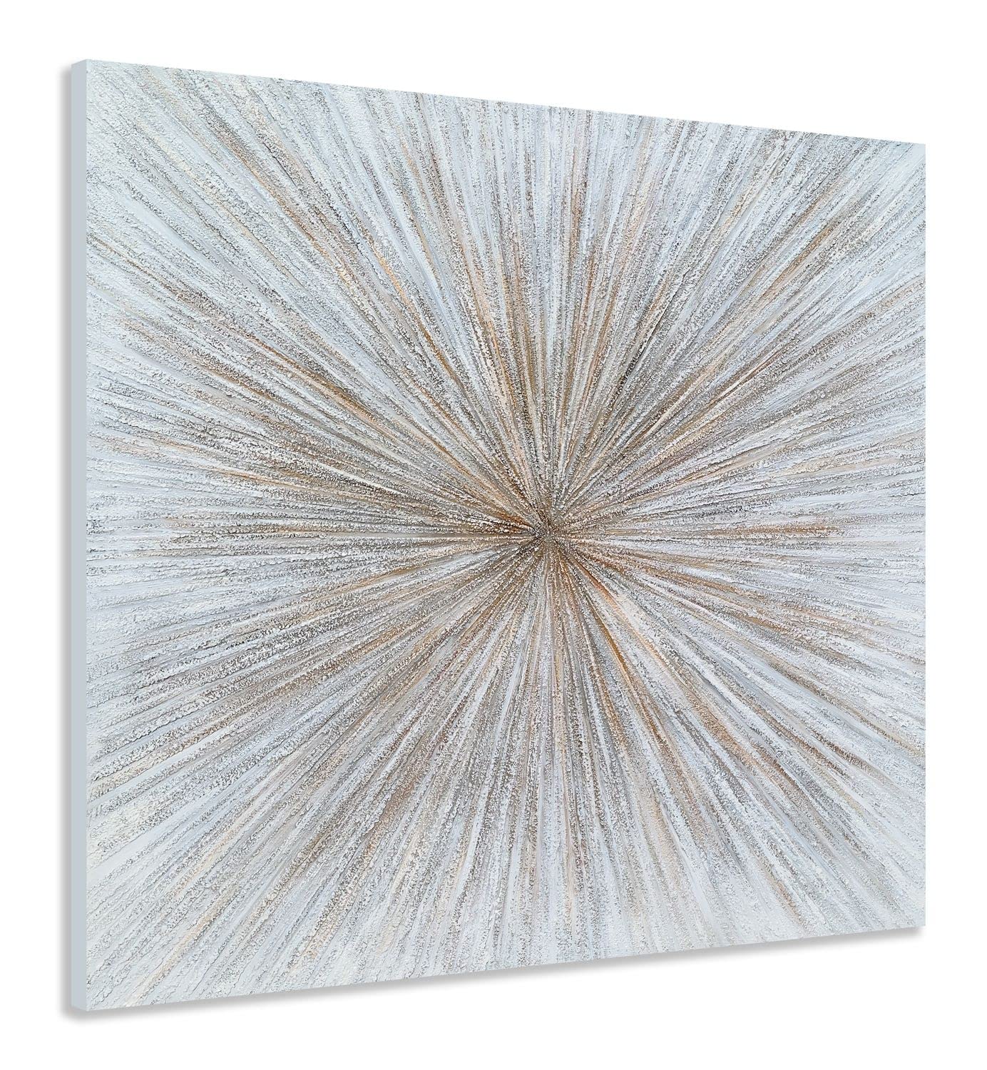 GALLERIEWALLA Hand Painted Abstract Wall Art - Modern Brown Square Canvas Painting for Bathroom, Office & Living Room Decor | Perfect for Home & Workspace Interior Design