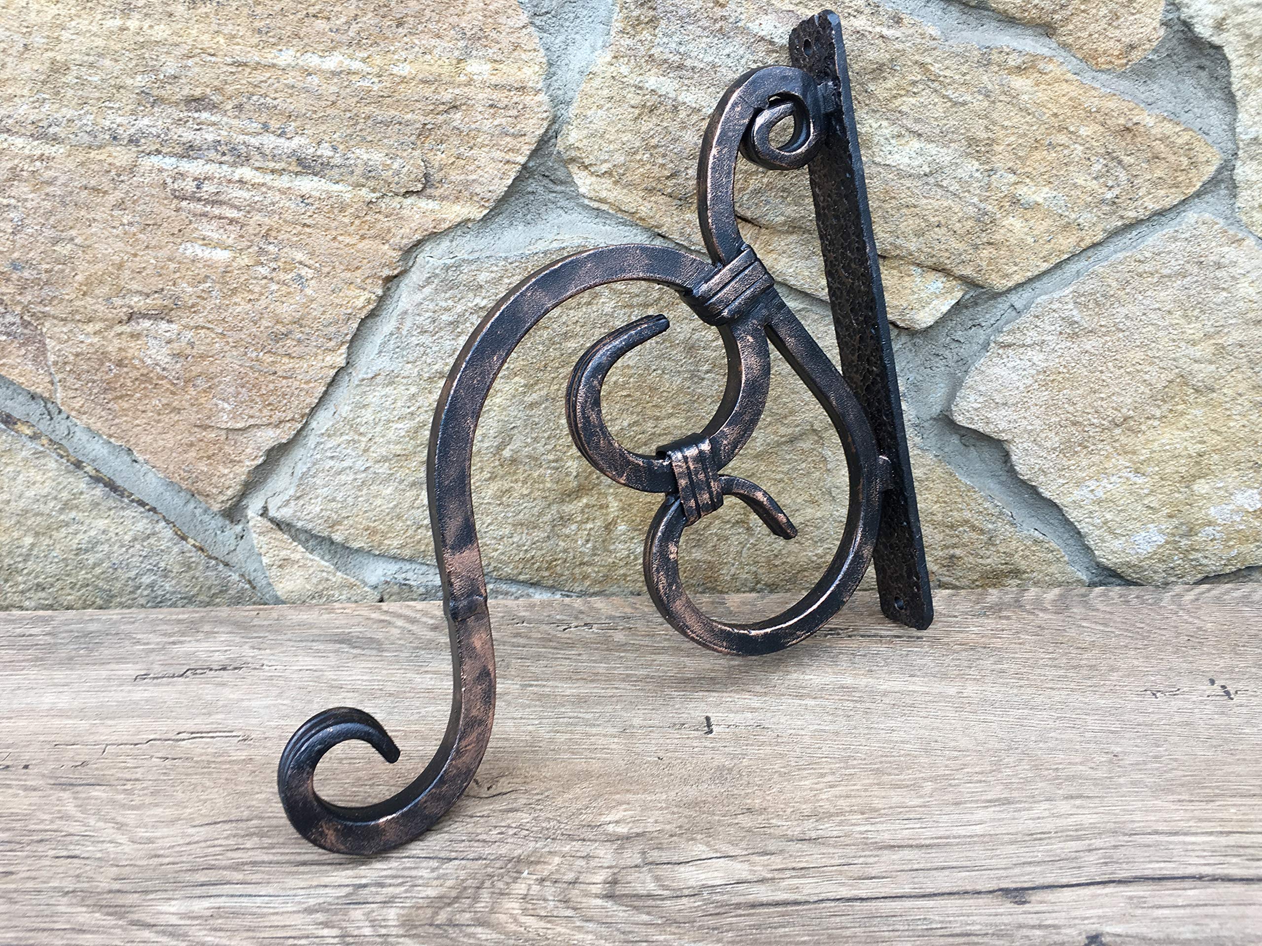 Rustic Iron Plant Hook - Elegant Anniversary Gift for Her - Wall Mounted Plant Hanger for Indoor/Outdoor Flower Pots - Perfect for Home Decor, Garden, Balcony & Patio
