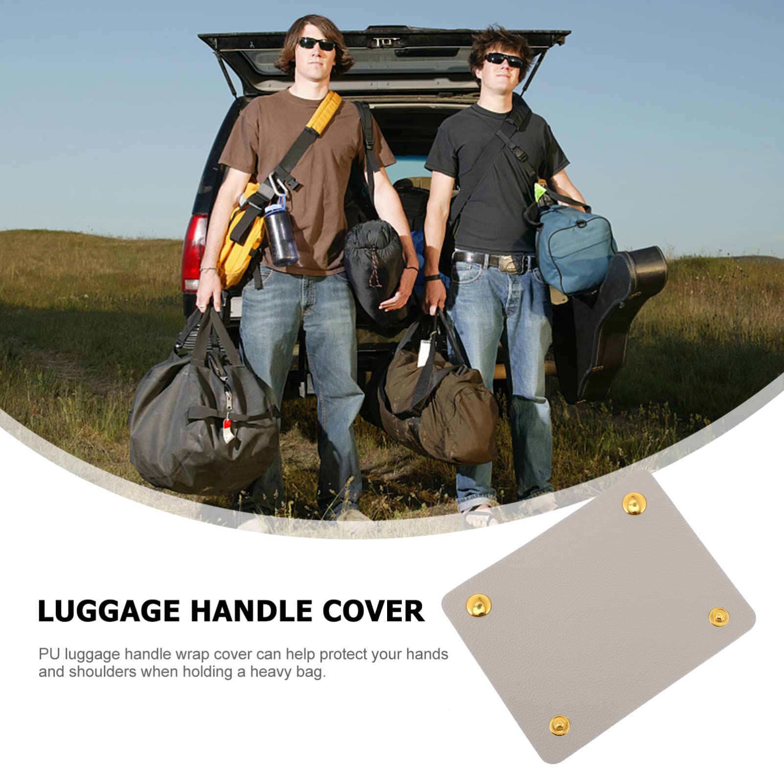 Premium PU Leather Handbag Handle Cover - Durable Luggage Grip Protector for Travel & Daily Use | Fashionable & Comfortable Handle Wrap for Bags, Suitcases & Totes