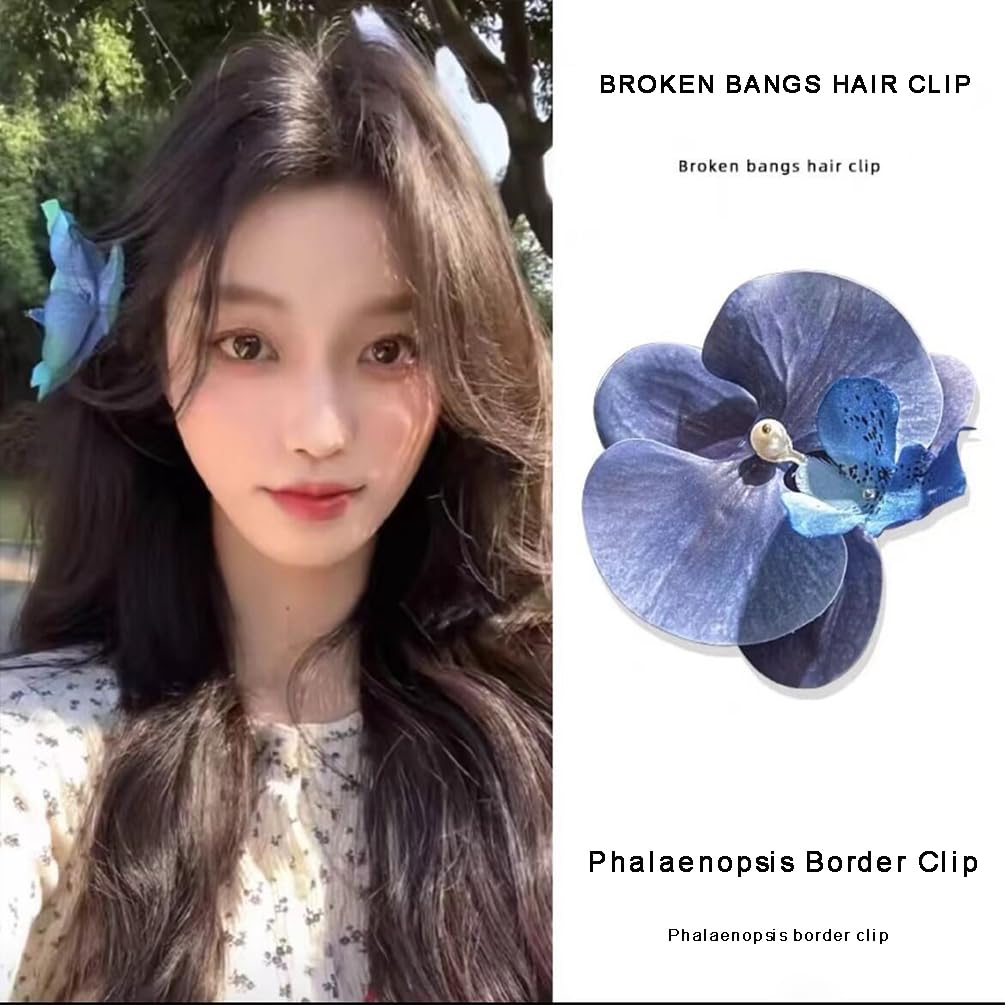 12Pcs Bohemian Flower Hair Clips - Butterfly Orchid Hair Barrettes for Women & Girls, Hawaiian Boho Bridal Headwear, Perfect for Beach Parties, Spring Photos, Weddings & Everyday Styling
