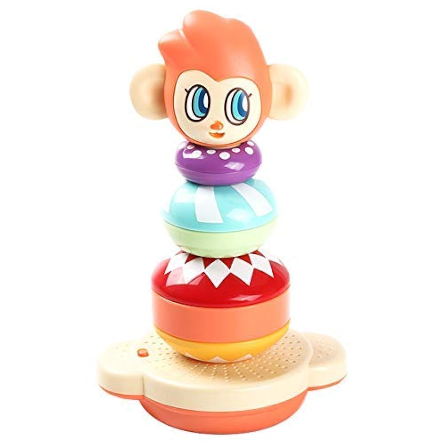 Flybar Kidian Stacking Toys - Mon Mon The Rainbow Stacker | Educational Baby & Toddler Stacking Toy (1-3 Years) | Musical Developmental Toy for Kids | Perfect for Playtime, Learning Colors & Motor Skills Development