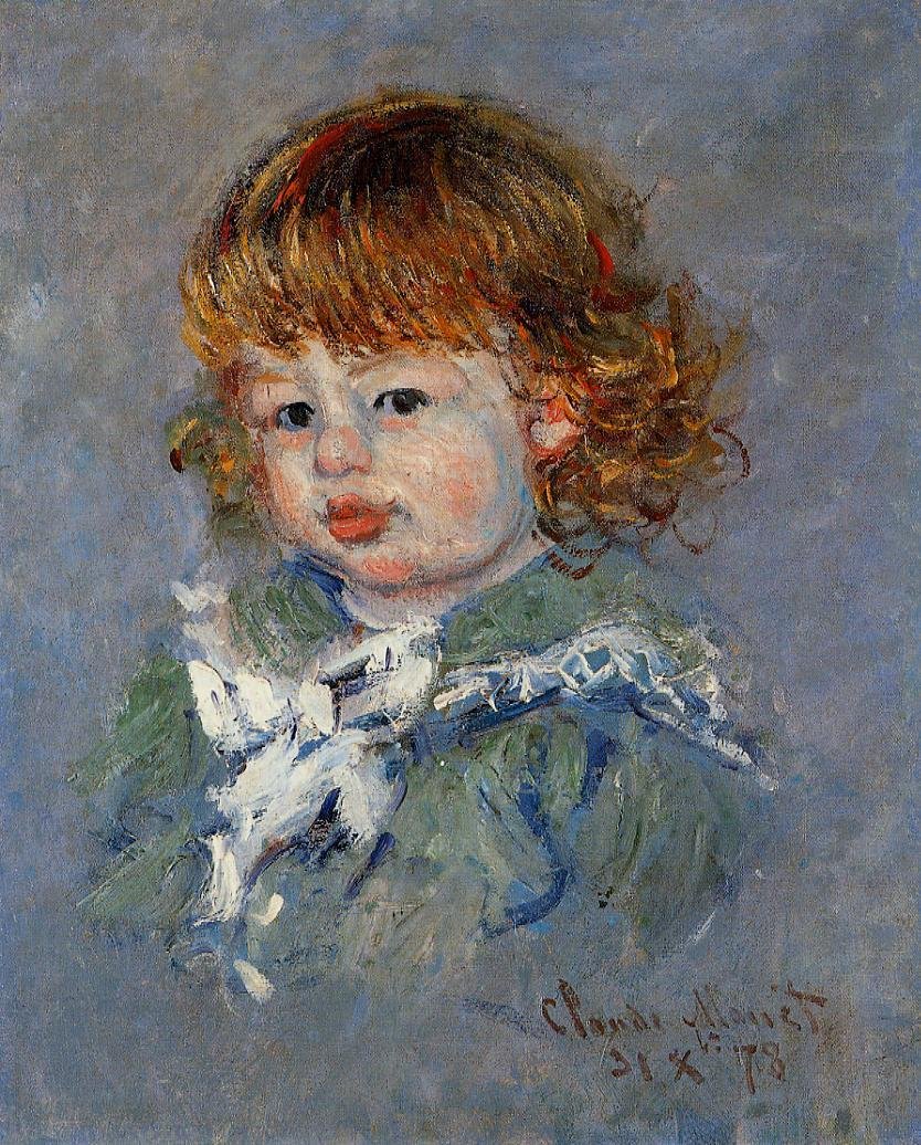 Jean-Pierre Hoschede 'Bebe Jean' by Claude Monet - 20x25 Inch High-Quality Canvas Art Print for Home & Office Wall Decor