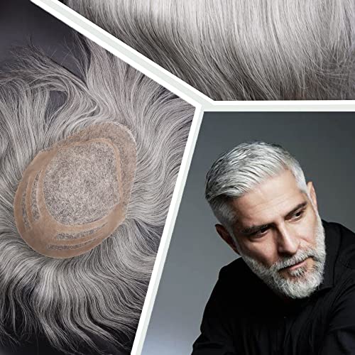 1B Mixed 80% Grey White Hair