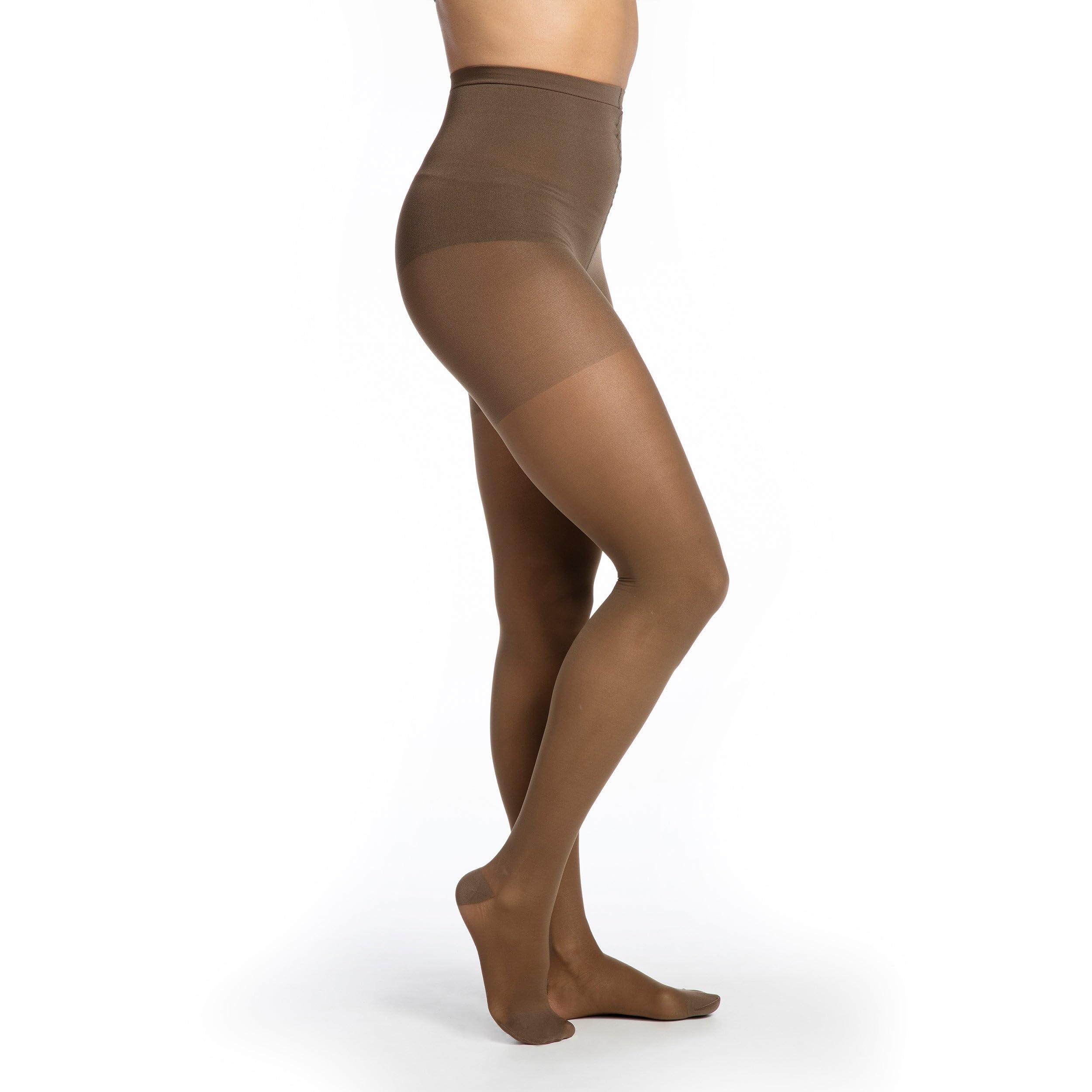 Sigvaris EverSheer 15-20mmHg Women's Compression Pantyhose - Closed Toe, Short Length, Large Short Size in Black | Ideal for Travel, Pregnancy & Varicose Vein Relief
