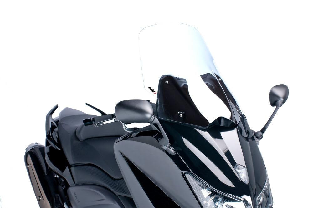 Puig Windshield V-Techline Touring for Yamaha T-MAX 530 (2012-2016) - High-Quality Motorcycle Windshield for Comfortable Long-Distance Riding