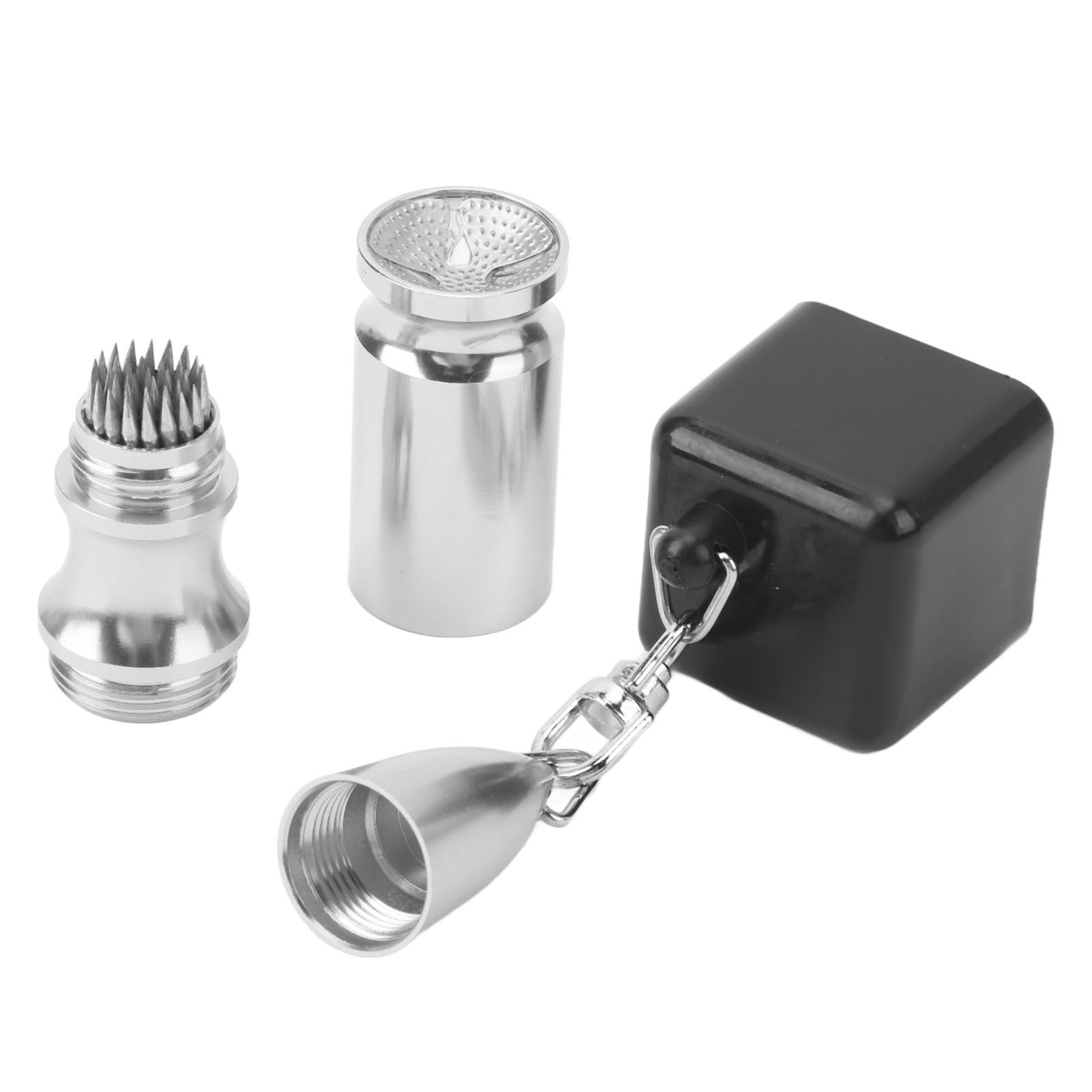 Premium Pool Cue Chalk Holder - Durable Abrasion & Impact Resistant Billiard Accessory for Professional Players (Silver/Black) - Perfect for Bars, Game Rooms & Home Pool Tables