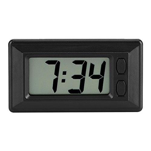 Car Dashboard LCD Digital Clock with Date & Calendar Display - Easy Installation for Vehicles, Perfect for Office Desk or Home Use