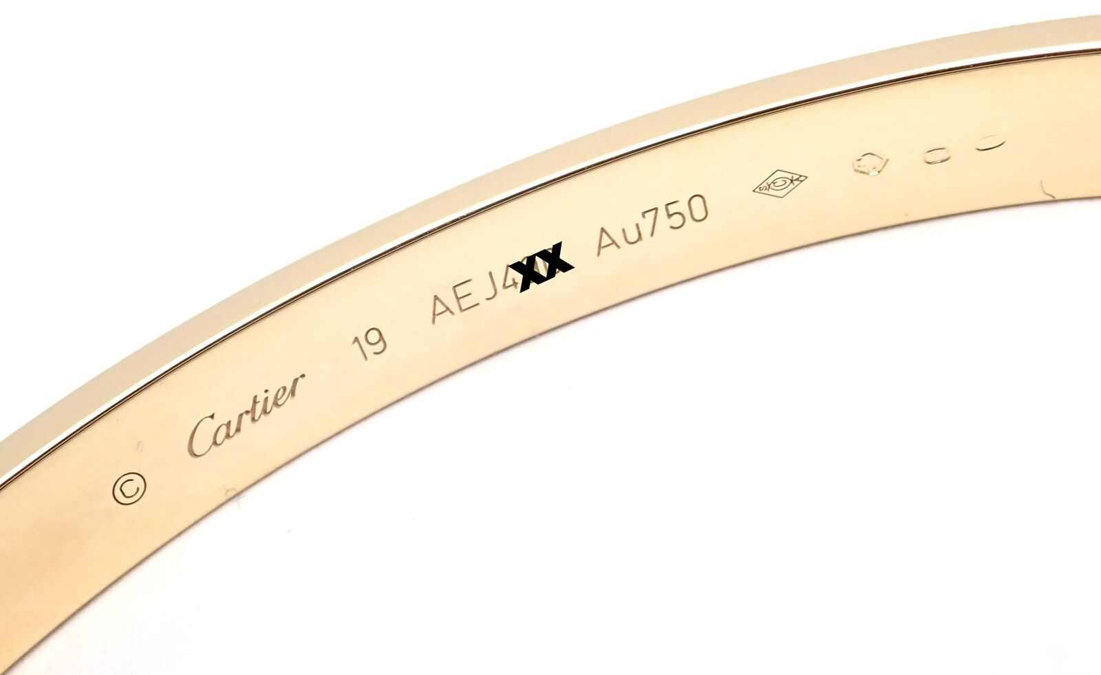 Authentic Cartier 18K Yellow Gold Love Bangle Bracelet - Size 19 - Luxury Jewelry Gift for Women - Perfect for Anniversaries, Weddings & Special Occasions