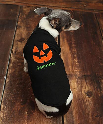 Jack O'Lantern Dog Halloween Costume - Pumpkin Face Pet Shirt for Small & Large Dogs - Fun Halloween Outfit for Parties & Trick-or-Treating