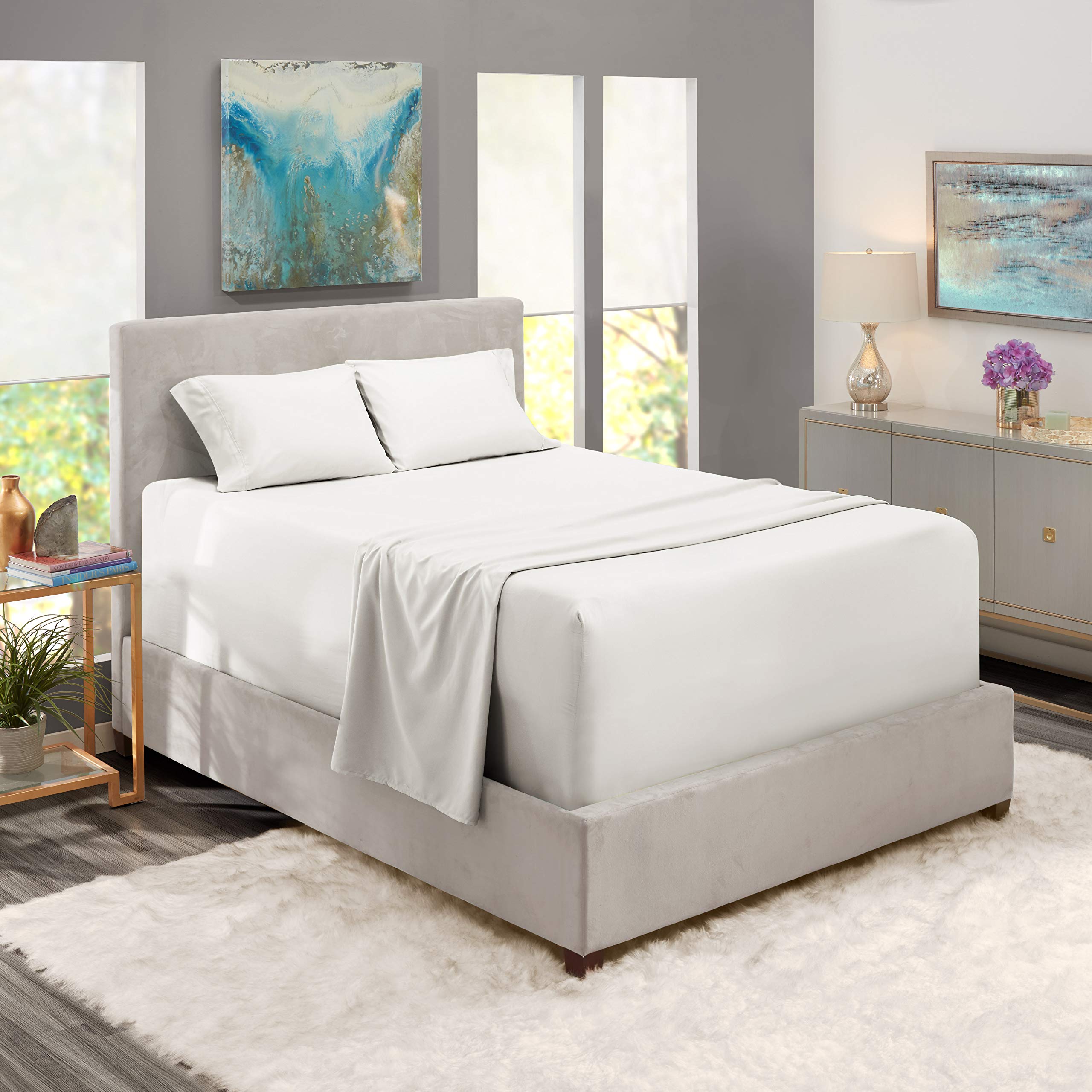 Luxury 100% Cotton 800 Thread Count King Size Sheet Set - 4 Piece Hotel Quality Bedding with 21