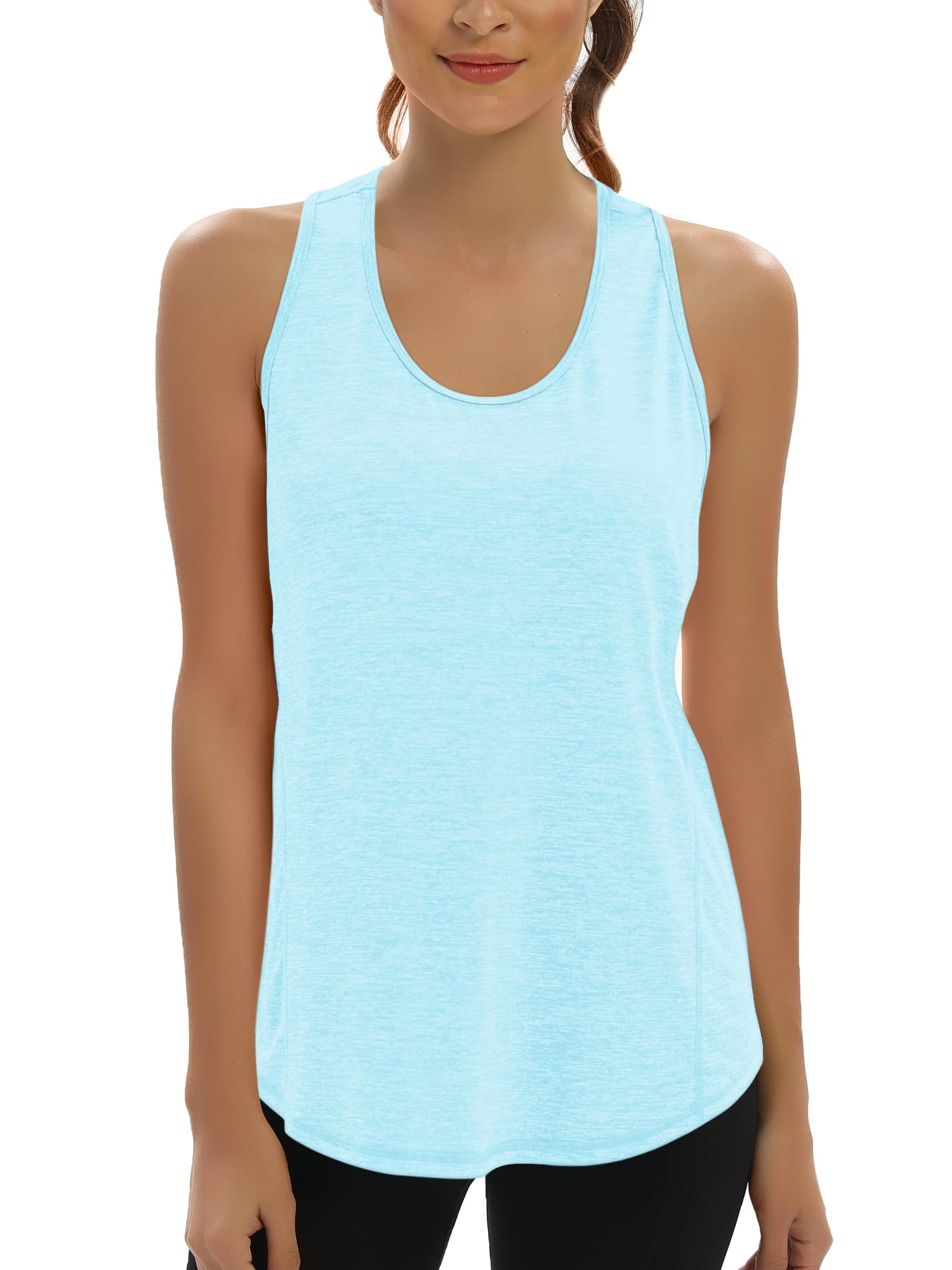 AEUUI Women's Workout Tops - Open Back Racerback Tank Tops, Sleeveless Yoga Athletic Running Shirts for Gym & Fitness - Perfect for Yoga, Running, Gym & Outdoor Activities