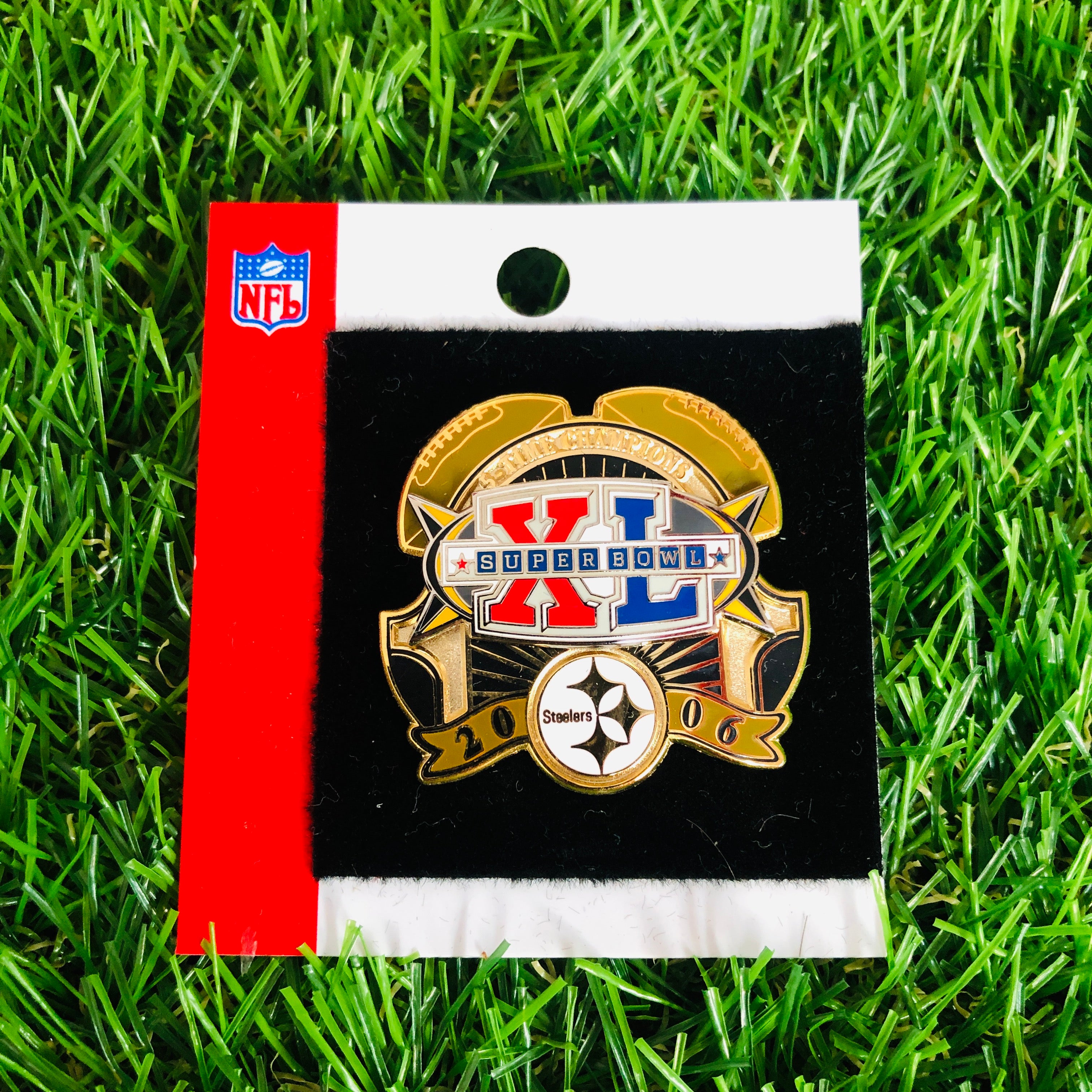 Pittsburgh Steelers Super Bowl XL Championship Commemorative Collectible Pin - Perfect for Fans, Memorabilia Displays & Sports Gifts