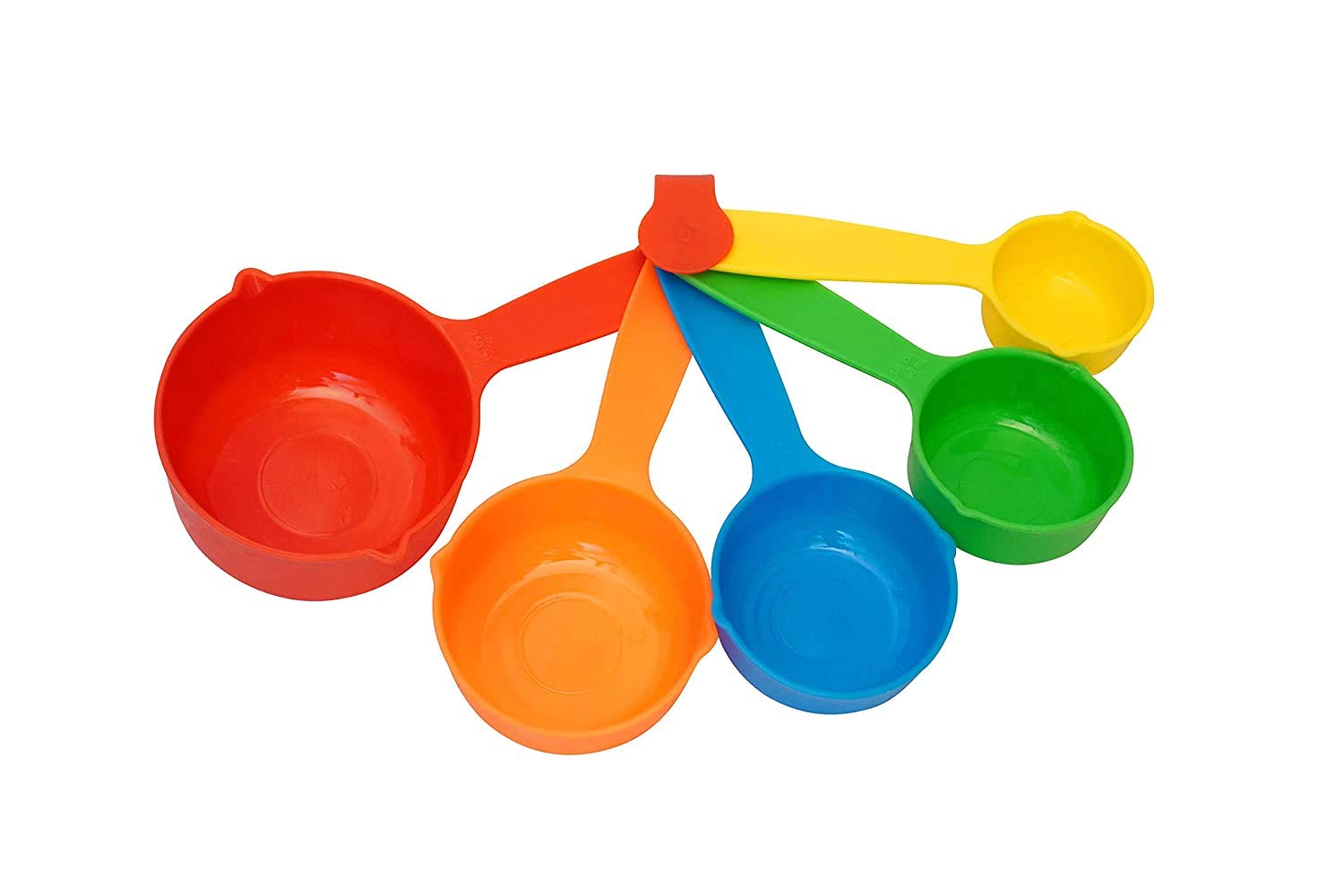 5-Piece Plastic Measuring Cups and Spoons Set - Essential Kitchen Tool for Baking, Cooking & Measuring Ingredients | Perfect for Home Chefs & Bakers