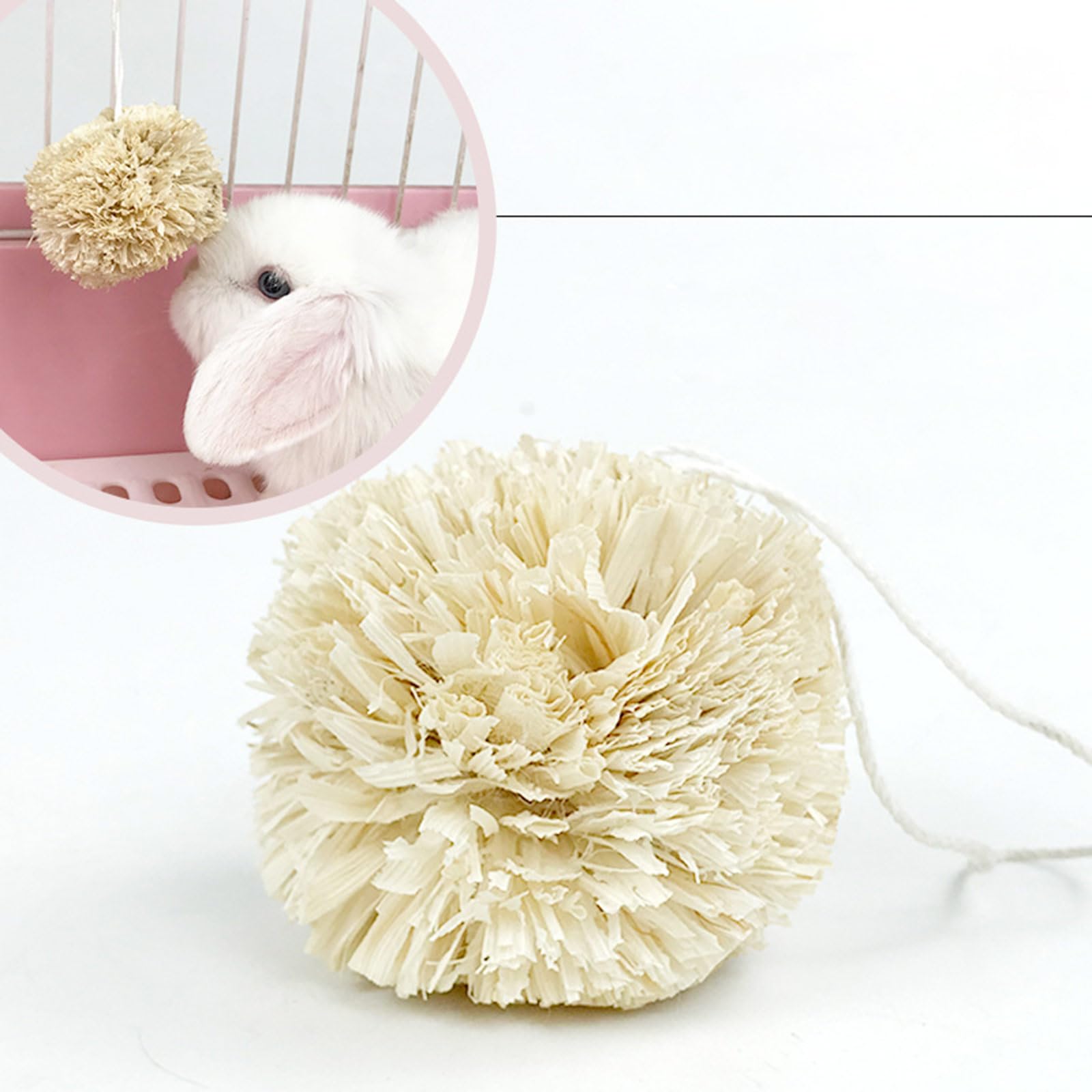Natural Corn Husk Chew Toys for Rabbits, Chinchillas & Hamsters - Healthy Teeth Treats for Small Pets - Perfect for Cage Enrichment & Dental Care