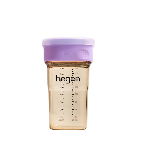 Hegen PCTO™ 240ml/8oz PPSU Baby Bottle with Anti-Colic Vent - Purple (12+ Months) | Perfect for Feeding, Travel & Daycare Use