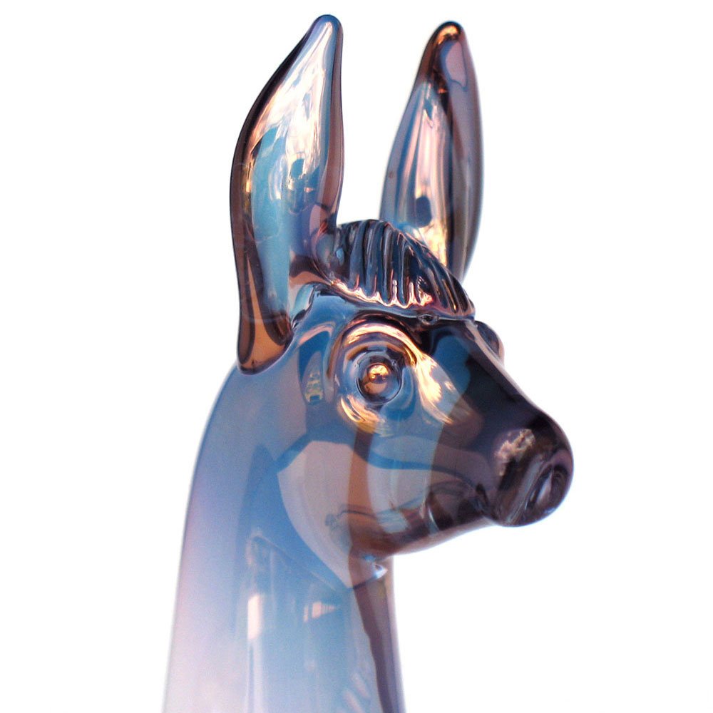 Handmade Blown Glass Llama Figurine - Unique Home Decor & Collectible Gift for Animal Lovers - Perfect for Bookshelf, Office Desk, and Living Room Display