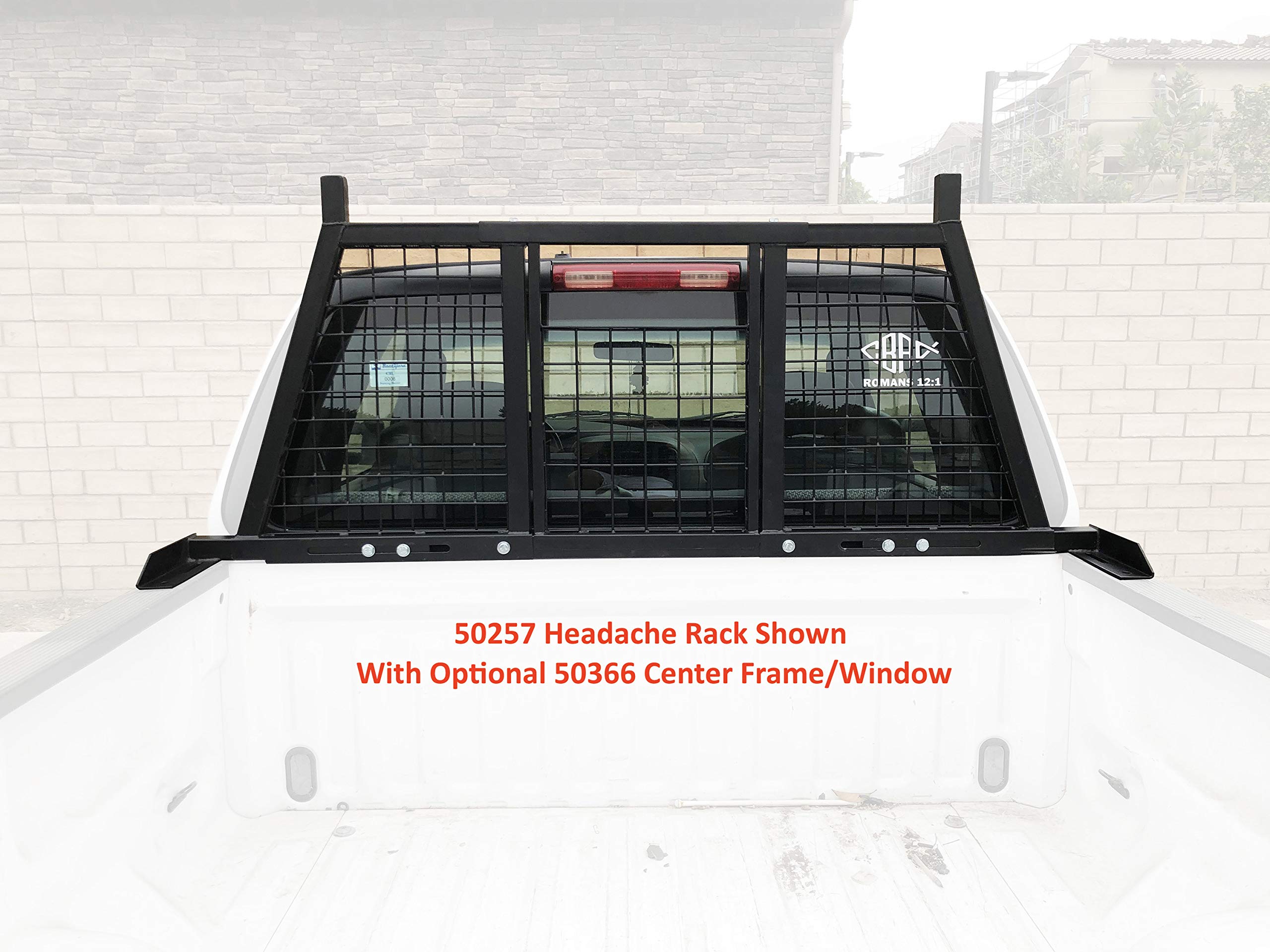 MaxxHaul 50257 Heavy Duty Adjustable Steel Truck Bed Headache Rack - Universal Fit for Pickup Trucks, Secure Cargo Protection & Enhanced Safety - Perfect for Hauling, Construction & Off-Road Adventures