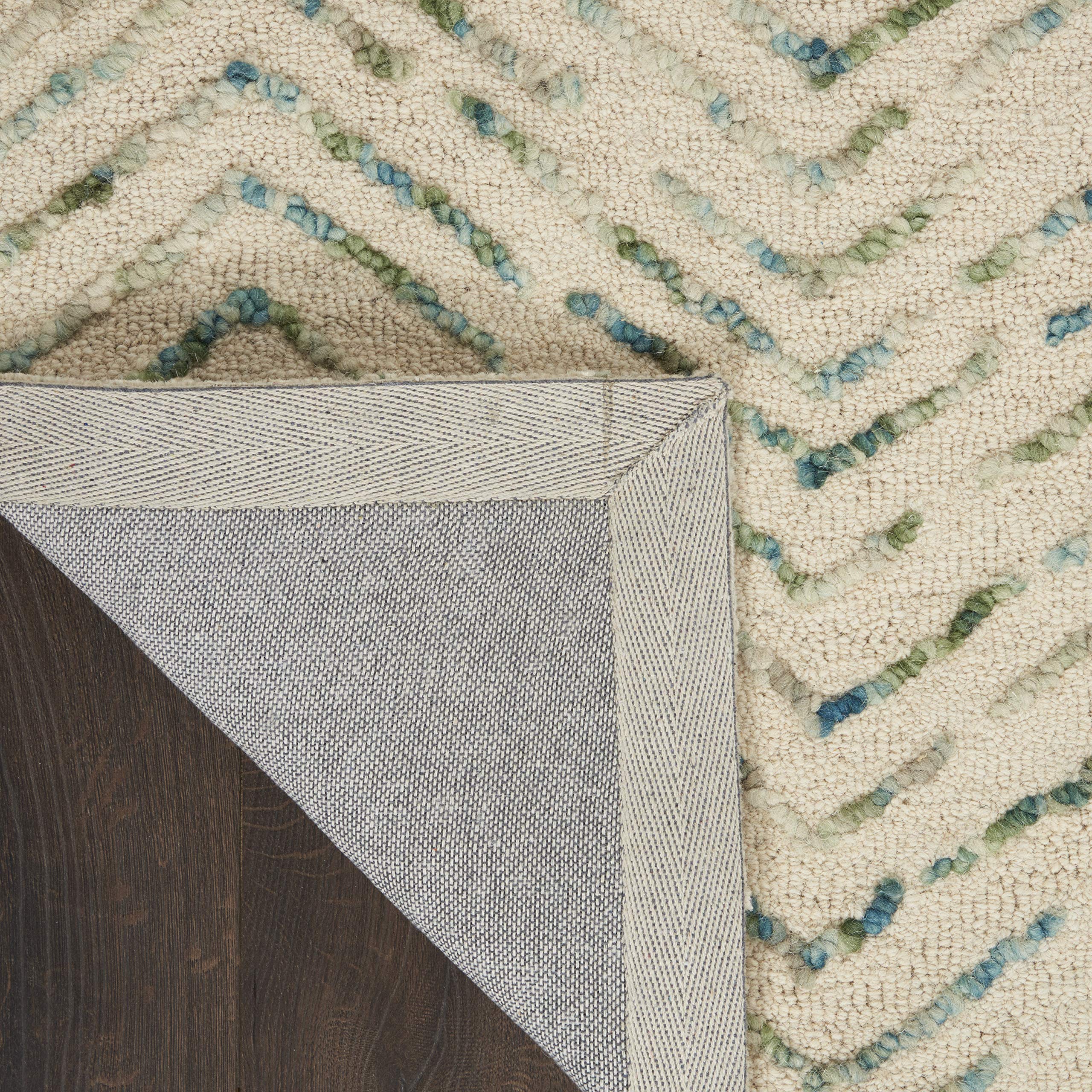 Nourison Vail Modern Ivory/Green 5'3