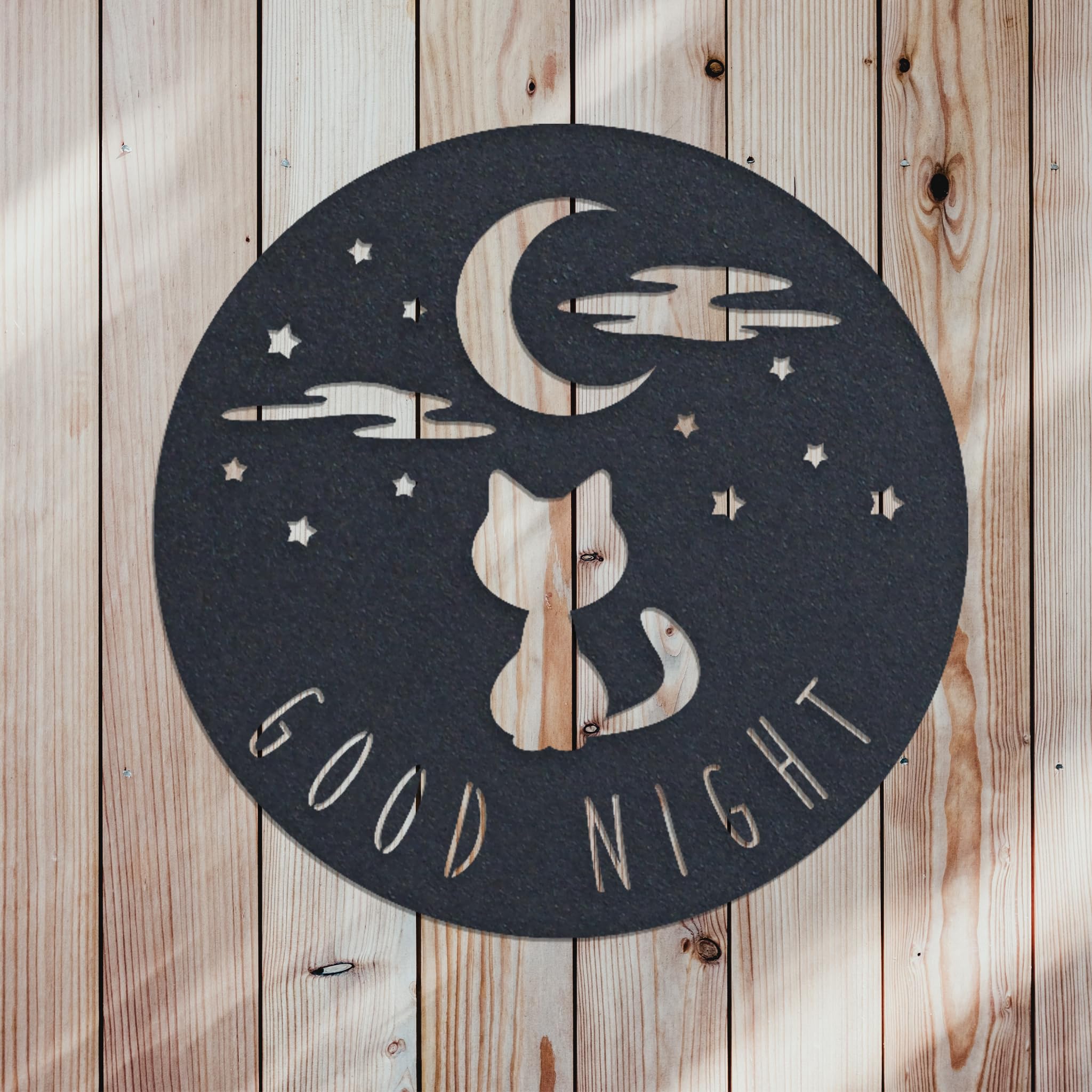 Good Night Cat Metal Wall Art - 22