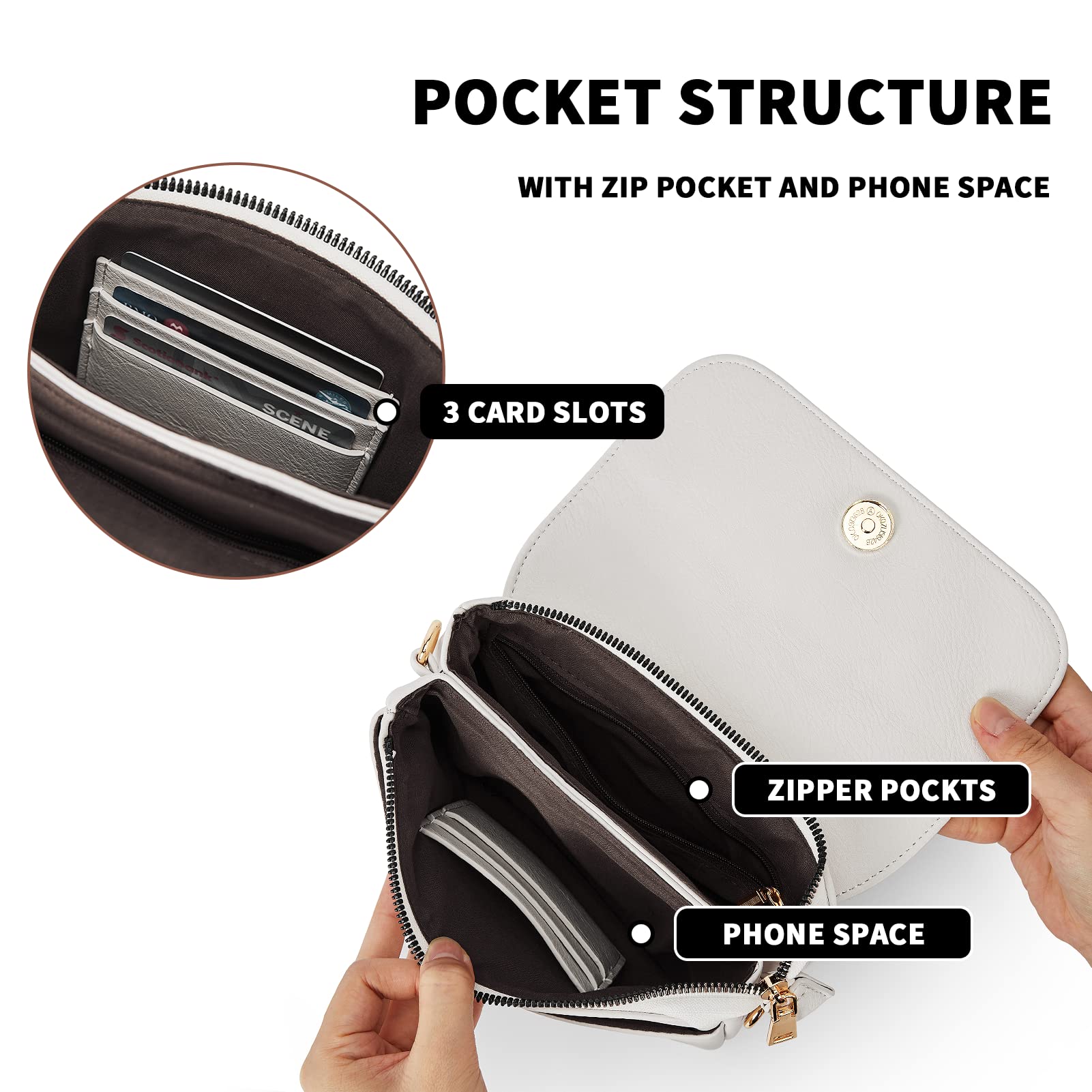 CHOLISS Vegan Leather Crossbody Bag for Women - Mini Travel Purse with Adjustable Strap | Perfect for Daily Use & Travel