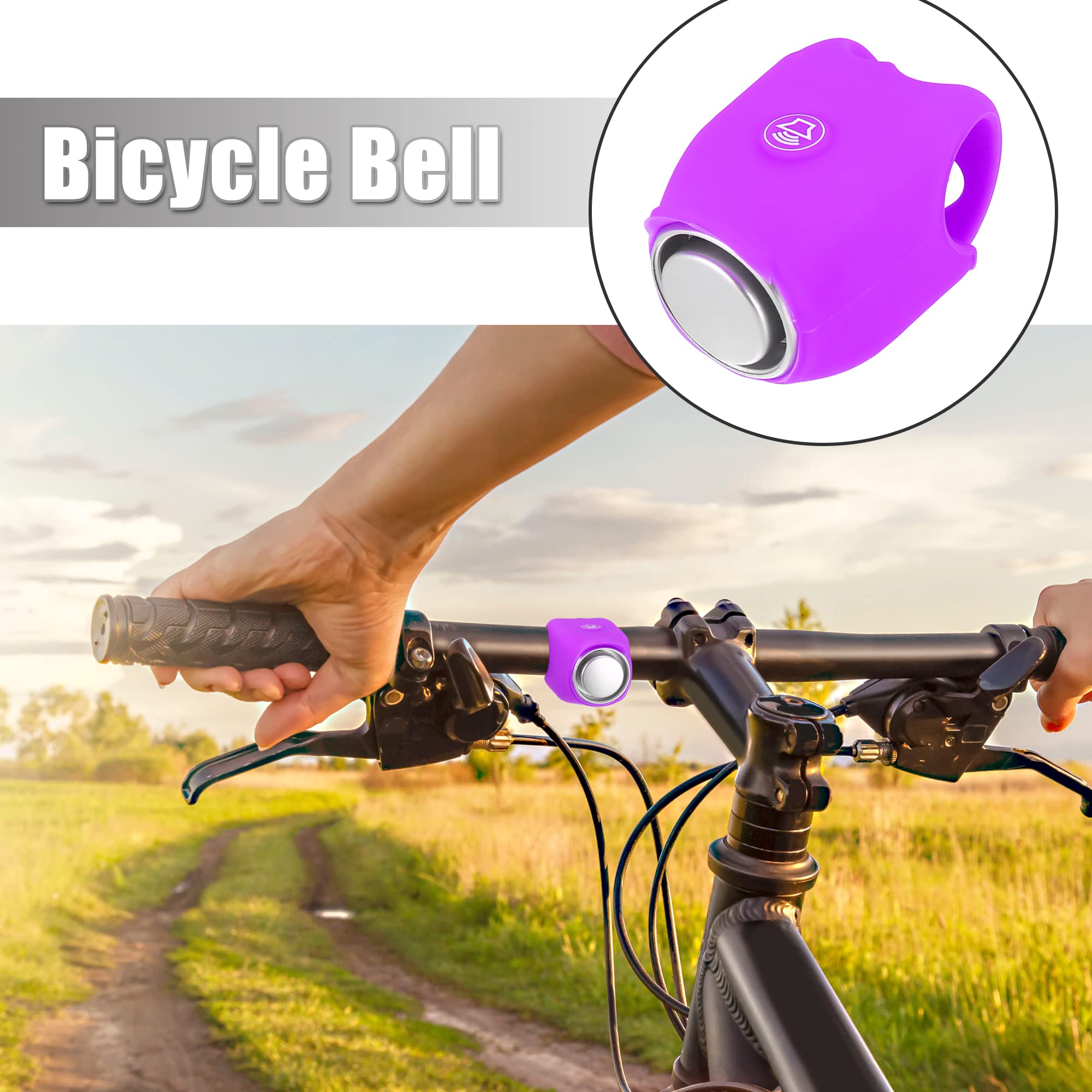 X AUTOHAUX Electric Bike Bell - Loud Bicycle Horn with Silicone Cover for Mountain & Road Bikes - Perfect for Urban Commuting & Outdoor Cycling Safety