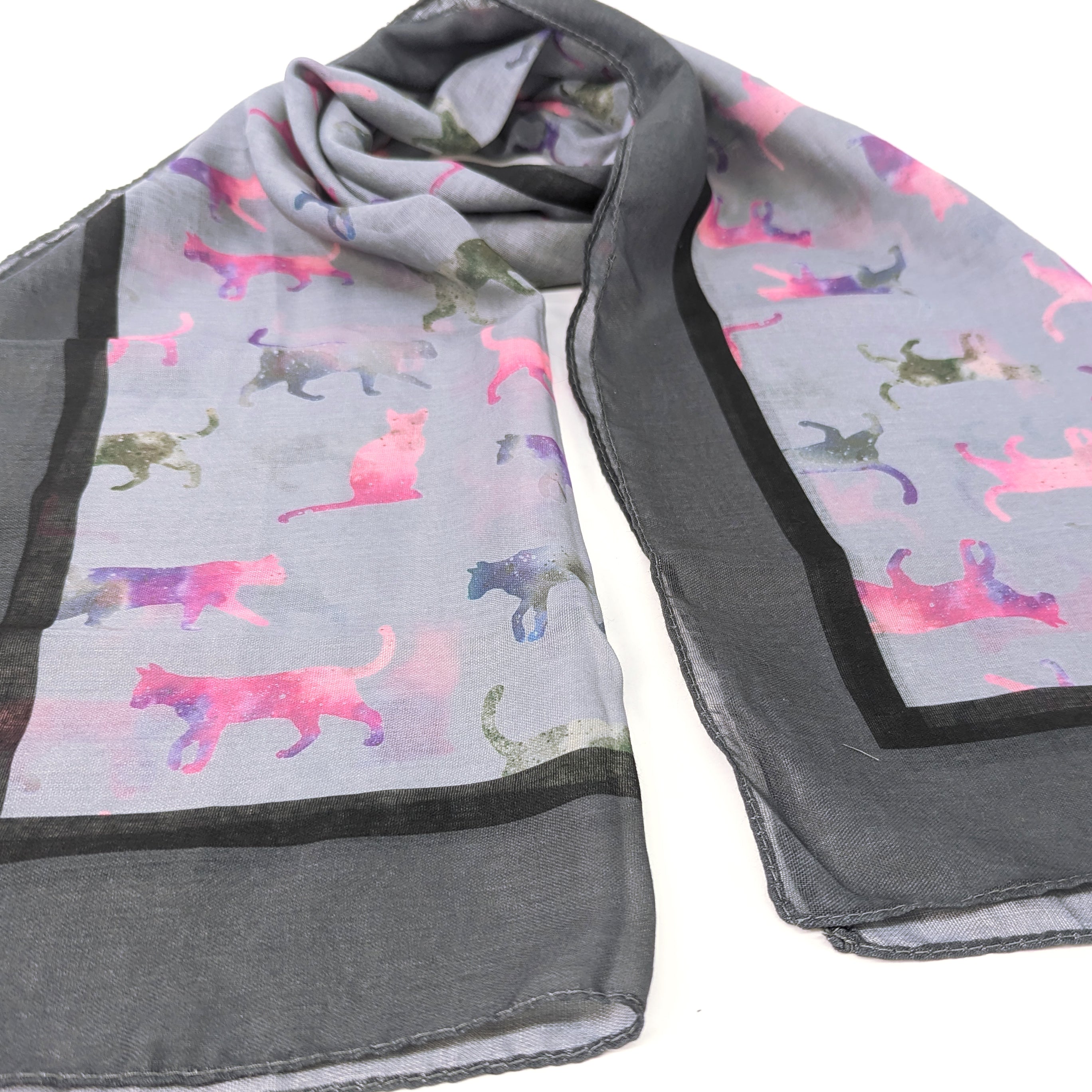 Clio The Cat Scarf - Soft Winter Fashion Accessory, Slate Grey (50x180cm) - Perfect for Cold Weather & Stylish Outfits