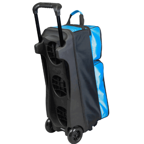 KR Strikeforce Konvoy Black/Caribbean Blue Triple Roller Bag - Durable Travel Luggage for Baseball, Softball & Sports Teams - Perfect for Tournaments, Road Trips & Air Travel