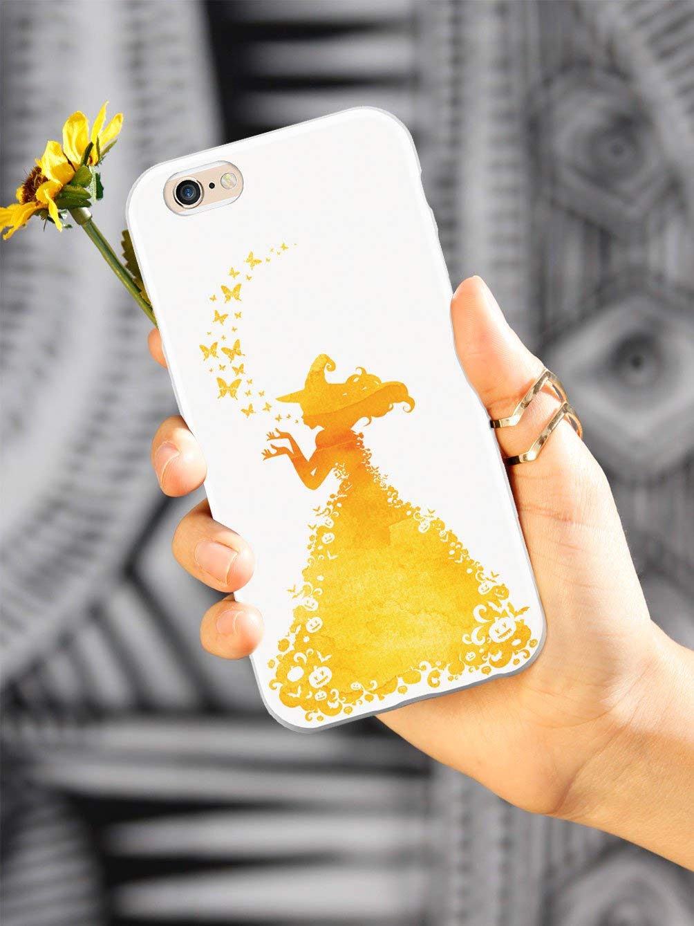 Premium 3D Textured Protective Phone Case for Apple iPhone 8 - Inspired Witch & Crescent Moon Design - Shockproof Slim Cover - Perfect for Everyday Use, Travel & Gift Giving