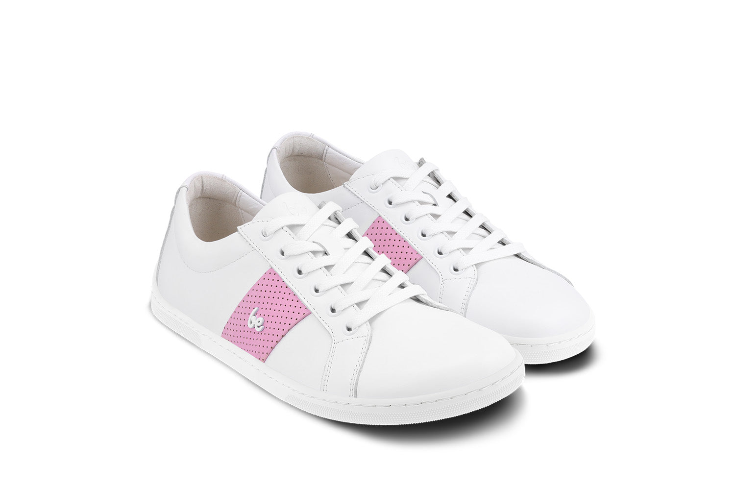 Barefoot Sneakers for Women - Be Lenka Elite Minimalist Shoes in White & Pink | Lightweight & Flexible for Running, Walking & Gym Workouts