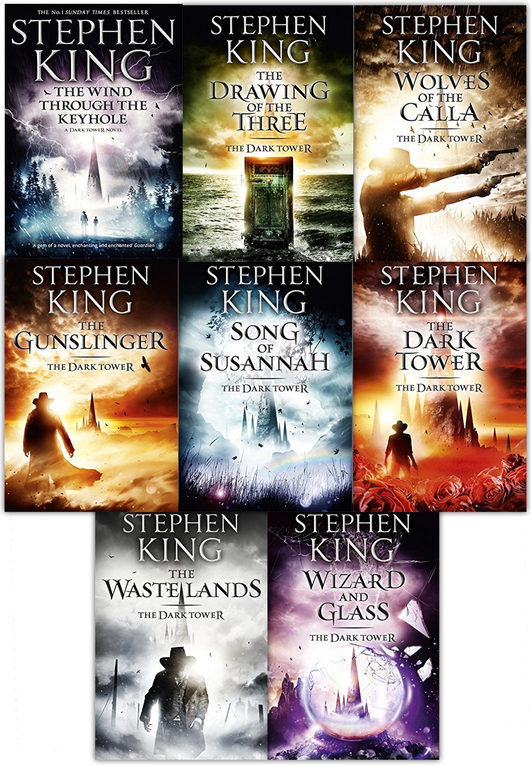 Stephen King Dark Tower Series Complete 8-Book Box Set (Books 1-8) - The Gunslinger, Fantasy Adventure Novels - Perfect for Fans & Book Collectors | Great for Gifts, Reading Clubs & Home Libraries