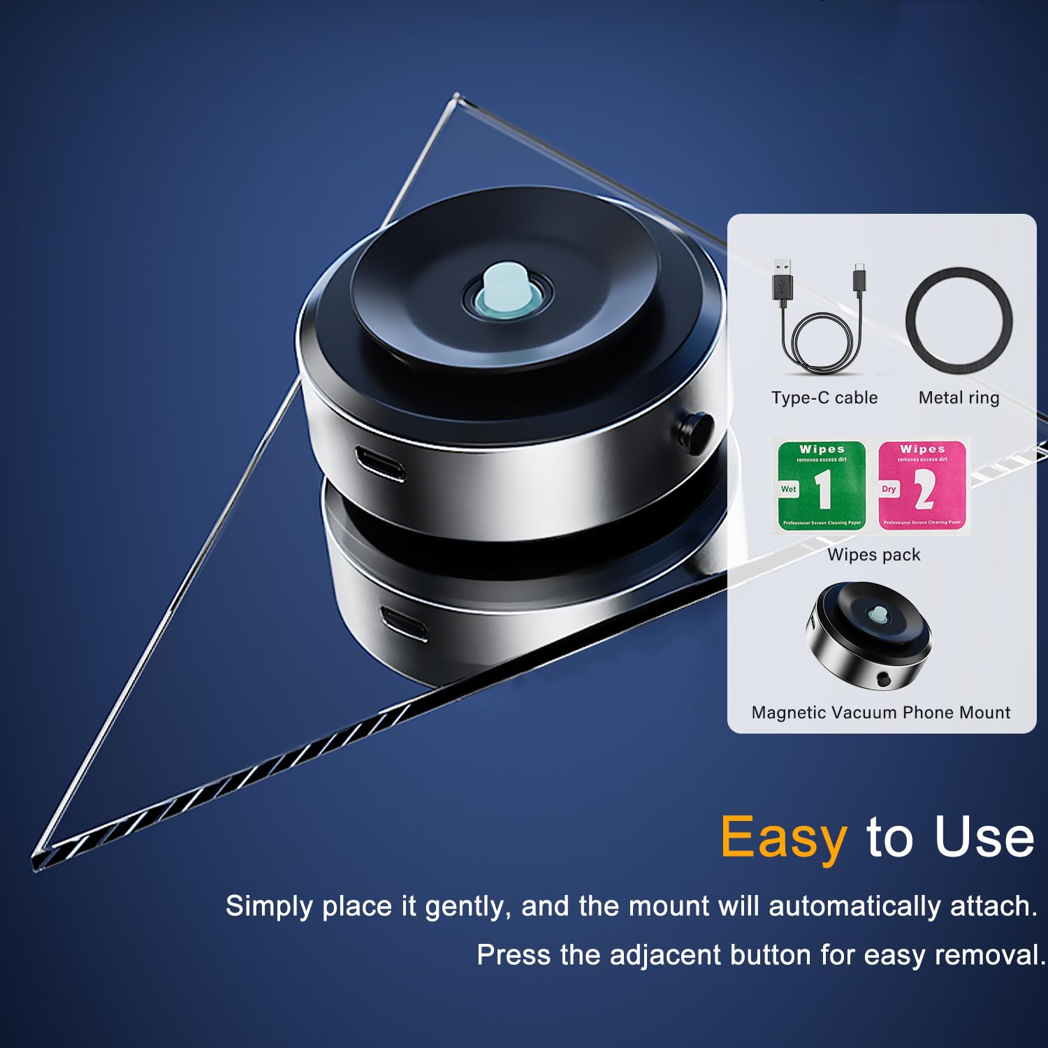 Jkoailiwi Magnetic Phone Holder for Car - Strong Suction Cup & Vacuum Mount for Gym, Mirror, Shower - Compatible with MagSafe iPhone & All Smartphones (Silver) - Perfect for Workouts, Driving & Bathroom Use