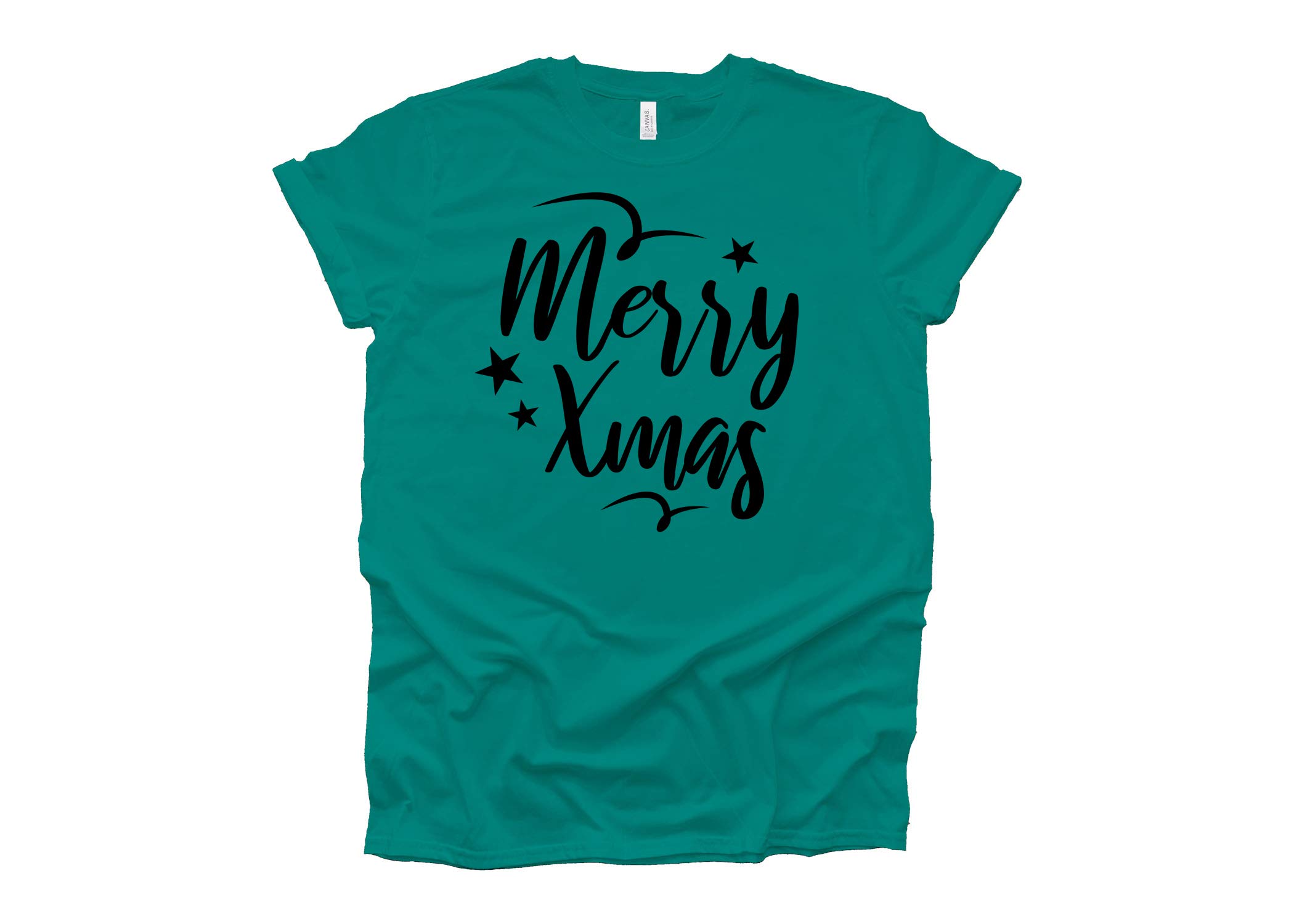 Merry Christmas T-Shirt for Women - Festive Holiday Snow Design - Cozy Winter Shirt - Perfect Christmas Gift for Her - Great for Holiday Parties & Family Gatherings