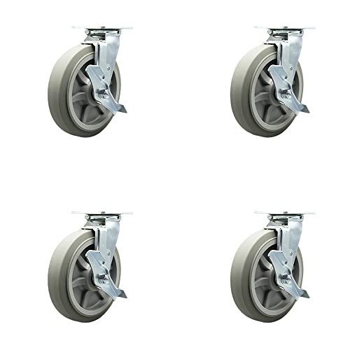 4 Swivel - Brakes & Bolt on Swivel Locks - Gray