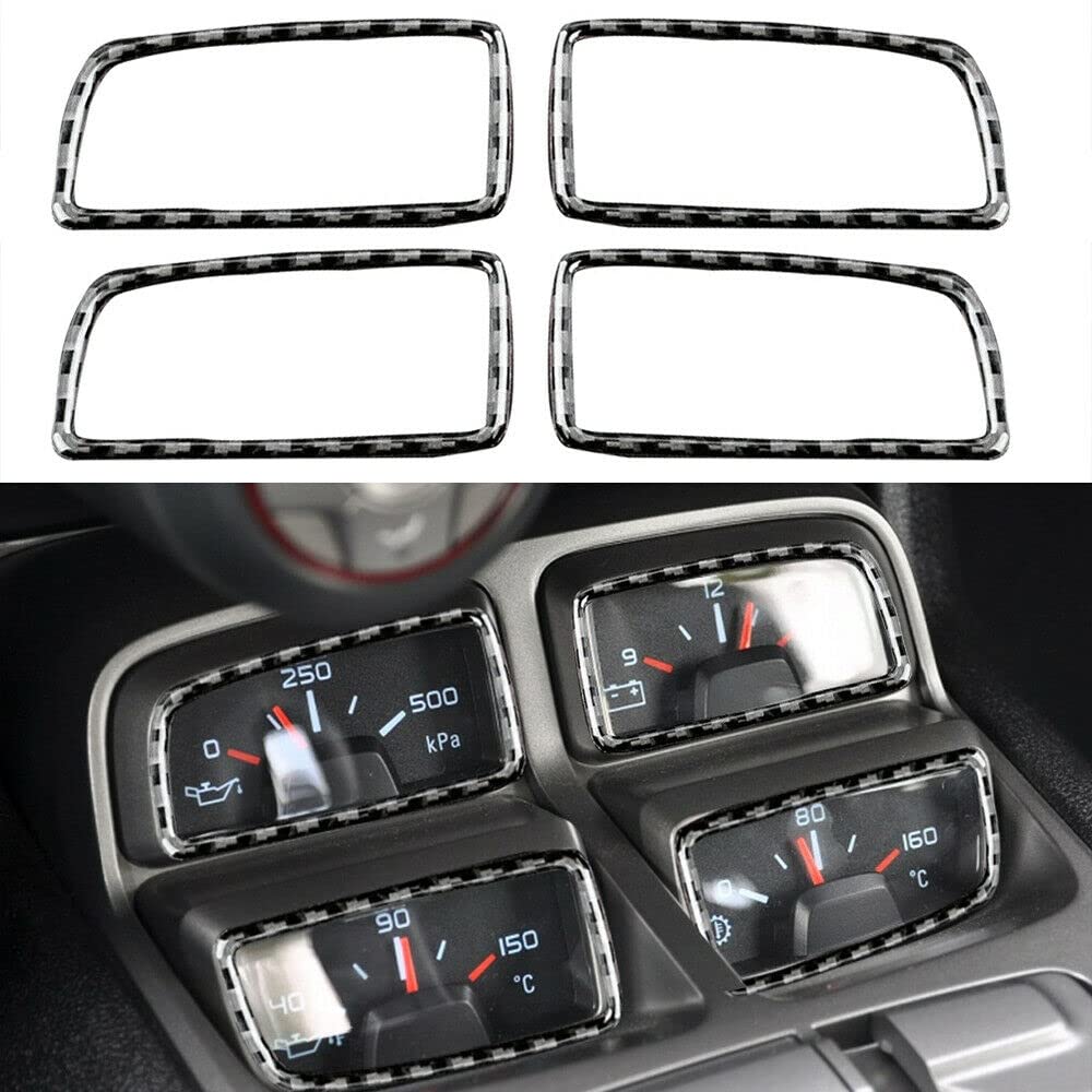 17-Piece Carbon Fiber Center Console Sticker Trim Kit for 2010-2015 Camaro - Interior Accessories Upgrade Set (Excluding GPS) - Perfect for Car Enthusiasts & Customization Projects