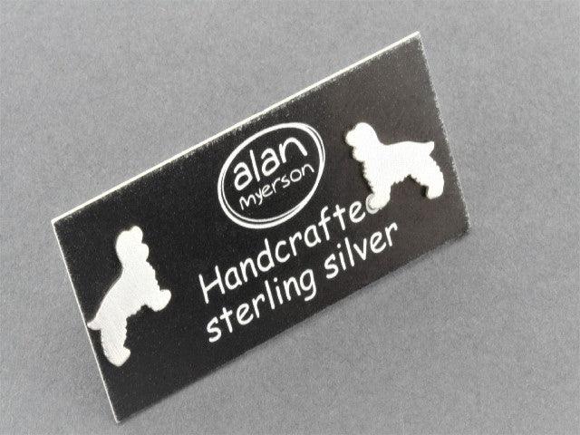Premium Sterling Silver Dog Stud for Spaniels - Perfect for Pet Jewelry & Grooming Accessories