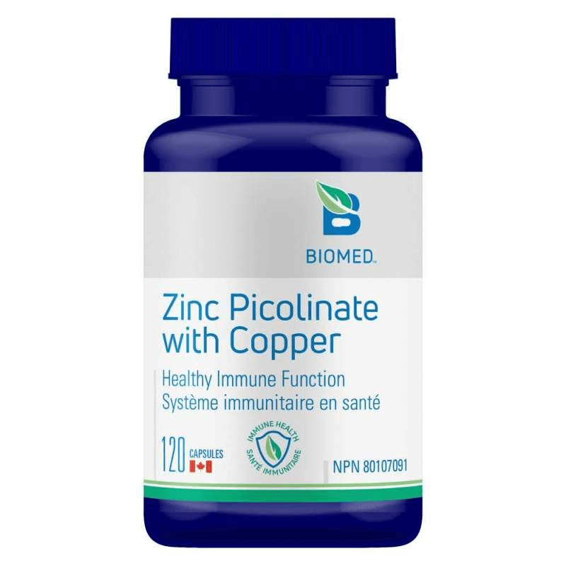Premium Zinc Picolinate with Copper Supplement - 120 Capsules for Immune Support, Metabolism & Skin Health - Ideal for Daily Wellness & Active Lifestyles