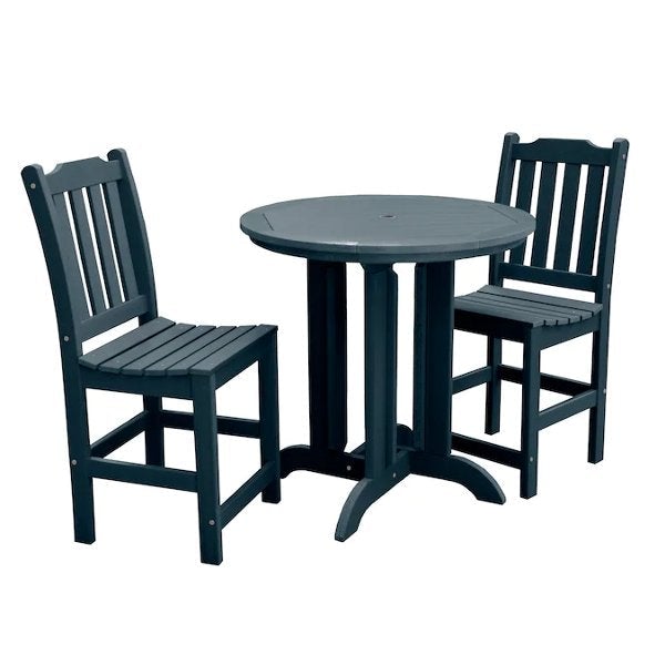 Lehigh 3-Piece Round Counter Height Outdoor Patio Dining Set with Weather-Resistant Chairs - Perfect for Backyard, Garden, and Poolside Entertaining