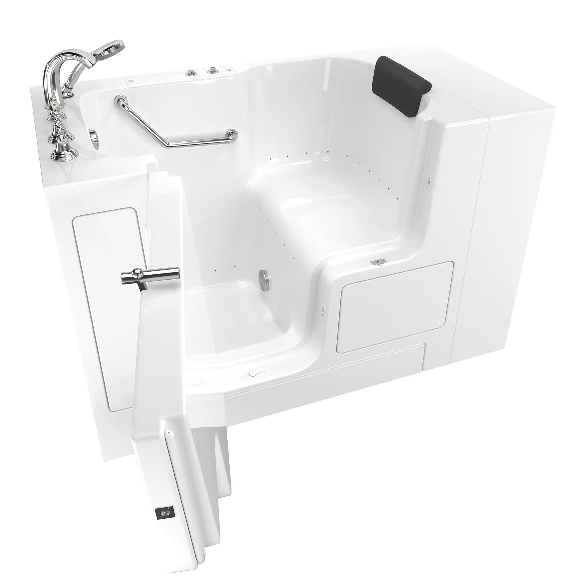 Premium 32 x 52 Inch Gelcoat Walk-In Bathtub with Air Spa System - Left Hand Drain & Faucet - Ideal for Elderly & Mobility Impaired - Relaxing Hydrotherapy at Home