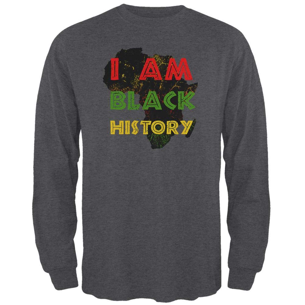 Black History Africa Distressed Adult Long Sleeve Raglan T-Shirt | African American Heritage Apparel | Perfect for Black History Month & Cultural Events
