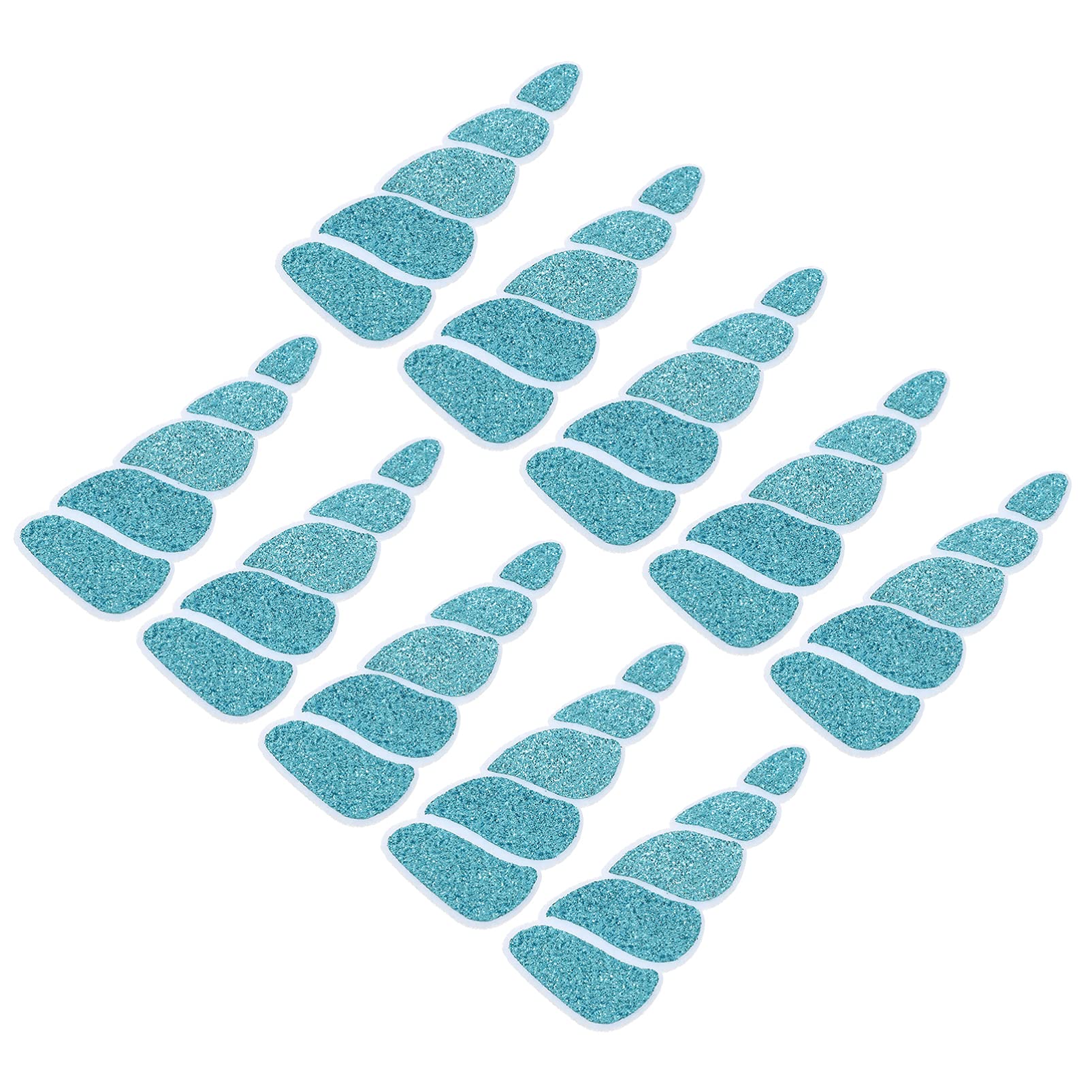 Milisten 10Pcs Glitter Hair Horns DIY Headband Accessories for Girls - Blue Sparkly Hair Bows & Tiara Set for Kids Birthday Party, Halloween Costume, Photo Props & Dress Up Play