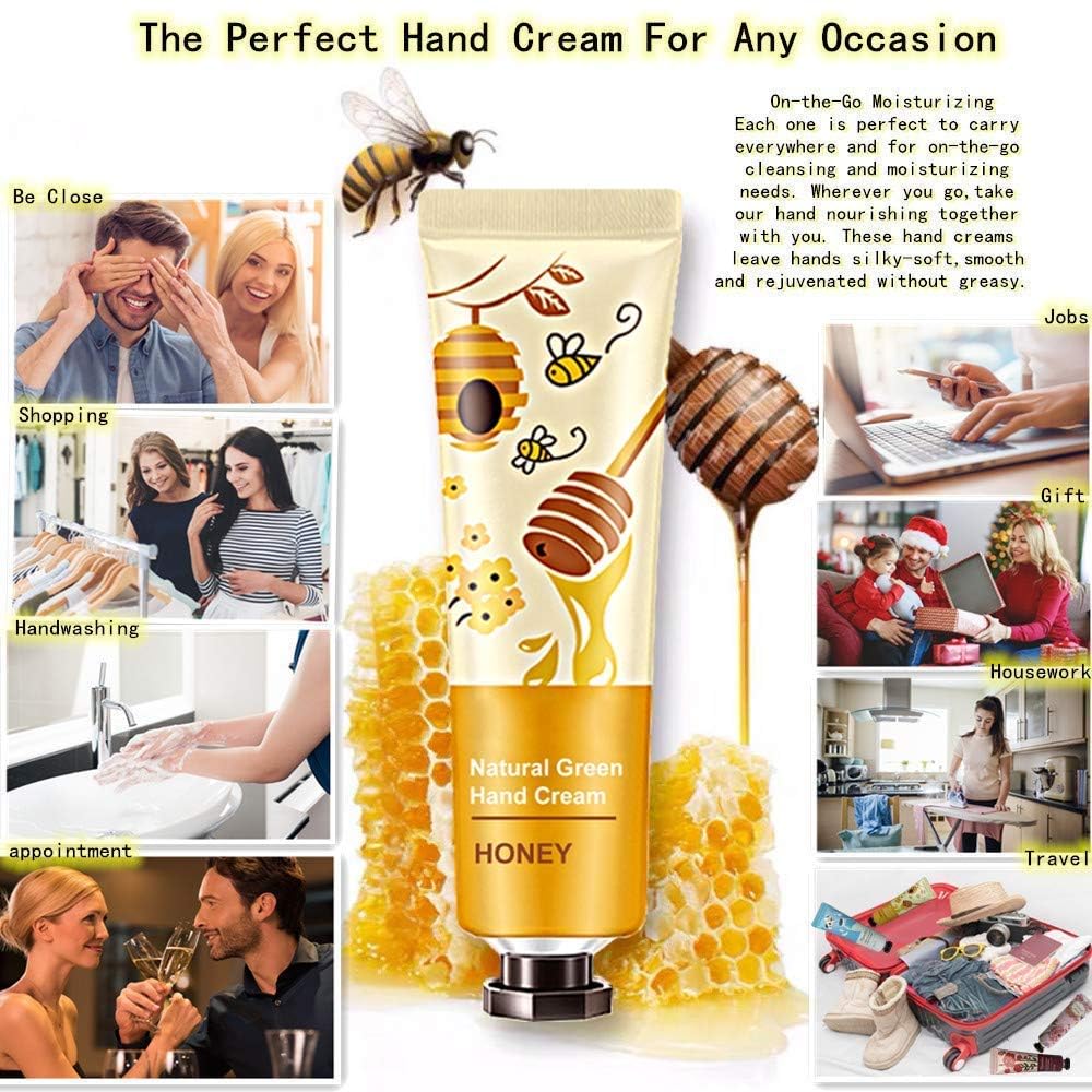 10 Pack Moisturizing Hand Cream for Women & Girls - Shea Butter & Vitamin E Lotion for Dry, Cracked Hands - Mini Travel Size for Work, Office, Gym & On-the-Go - Perfect Gift Set for Her