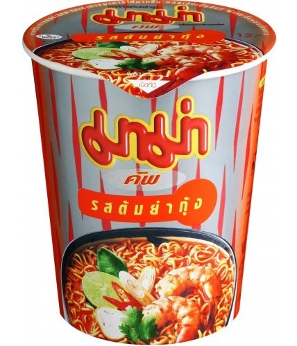 Instant Mama Noodles Shrimp Tom Yum Flavor - 10 Cups | Quick & Easy Thai Soup Meal | Perfect for Office Lunch, College Dorm, or Late Night Snack