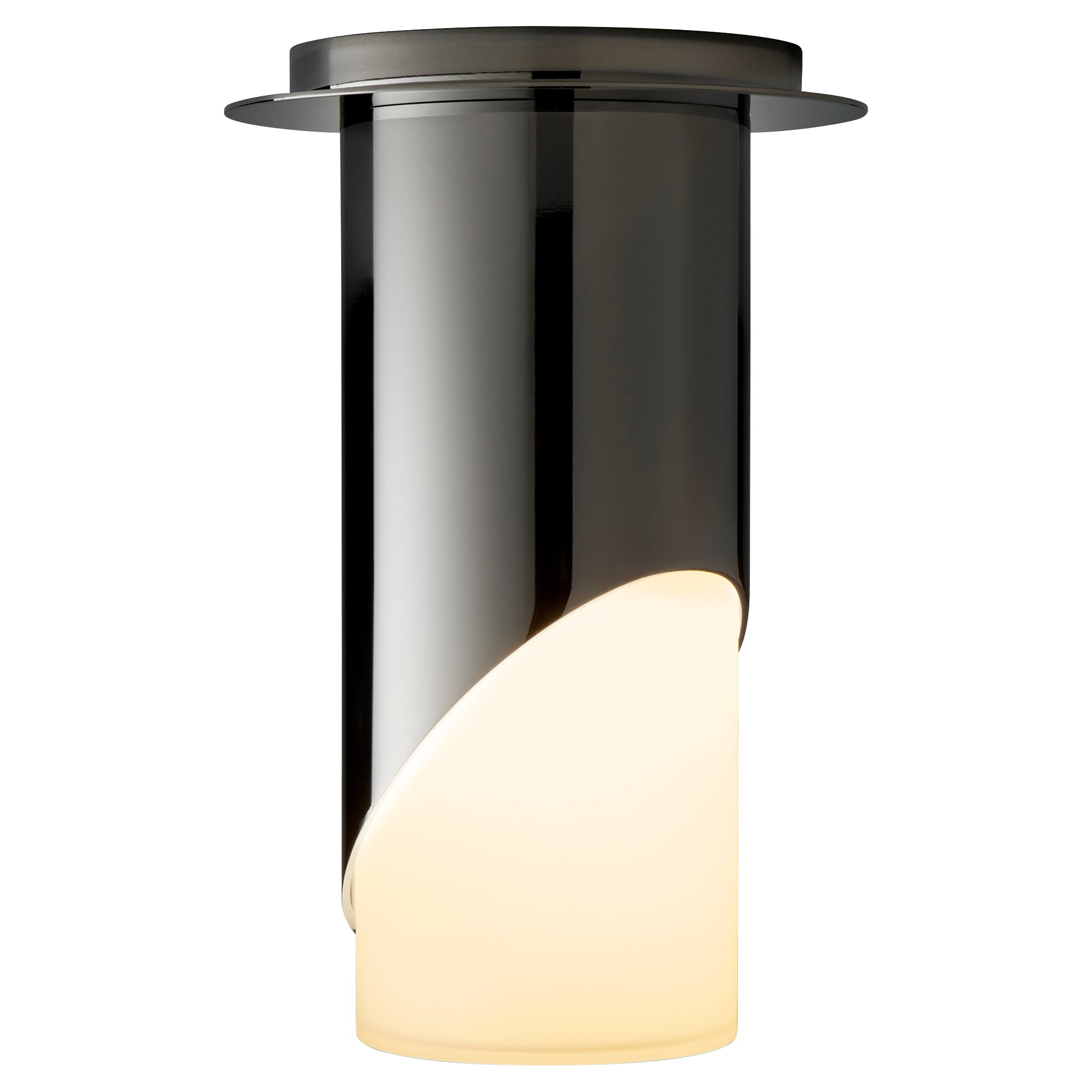 Oxygen Ellipse 3 354 120 Ceiling Mount Light Fixture in Polished Nickel - Modern Lighting for Living Room, Bedroom & Hallway