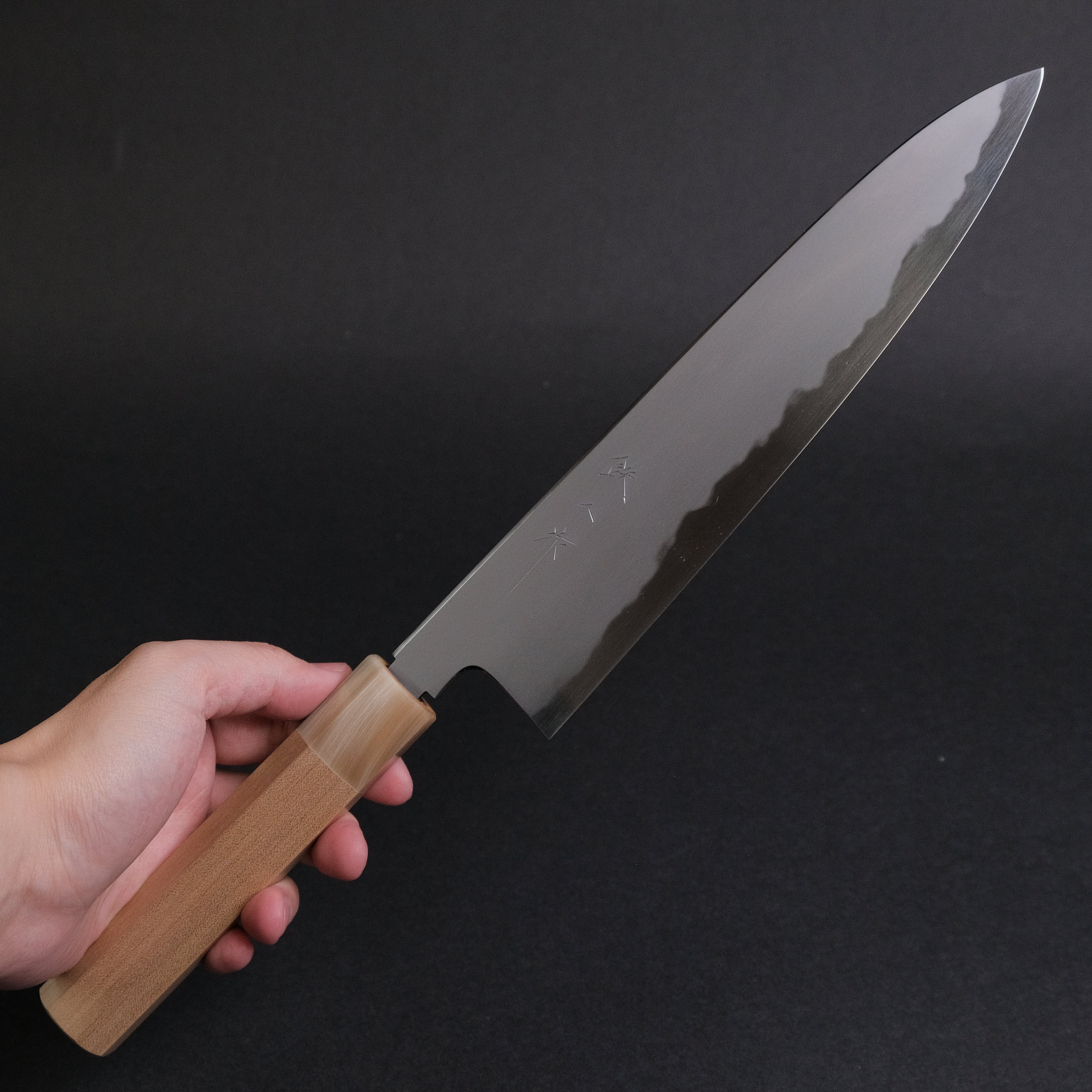 Premium Tetsujin Blue #2 Kasumi Gyuto 240mm Japanese Chef Knife with Ho Wood Handle - Perfect for Sushi, Meat Slicing & Professional Kitchen Use