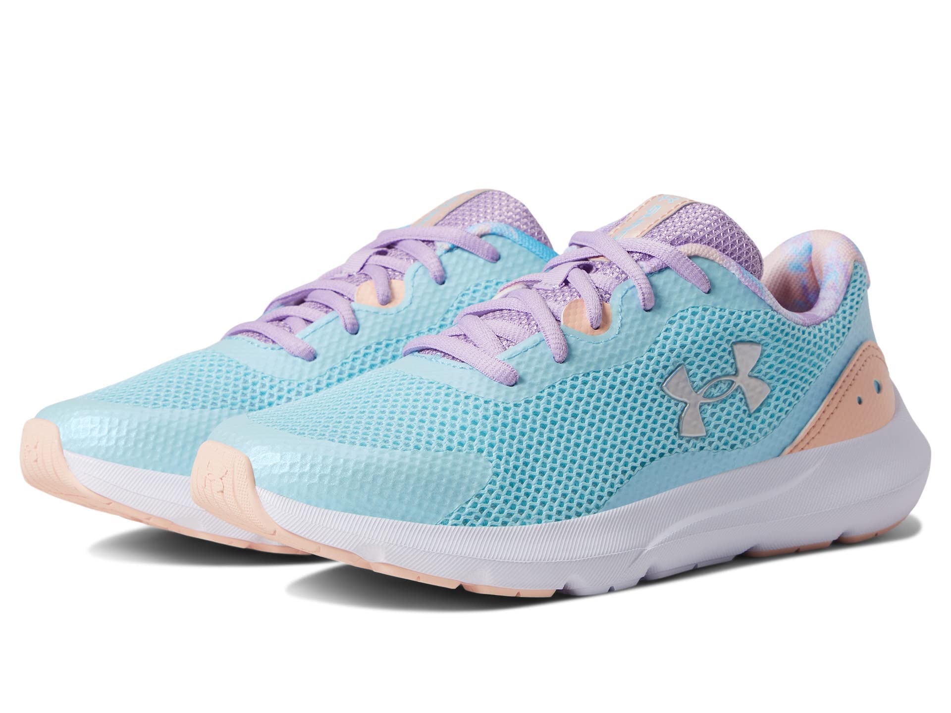 Under Armour Girls Surge 3 Sky Running Shoes for Big Kids - Lightweight Athletic Sneakers for School, Sports & Everyday Wear