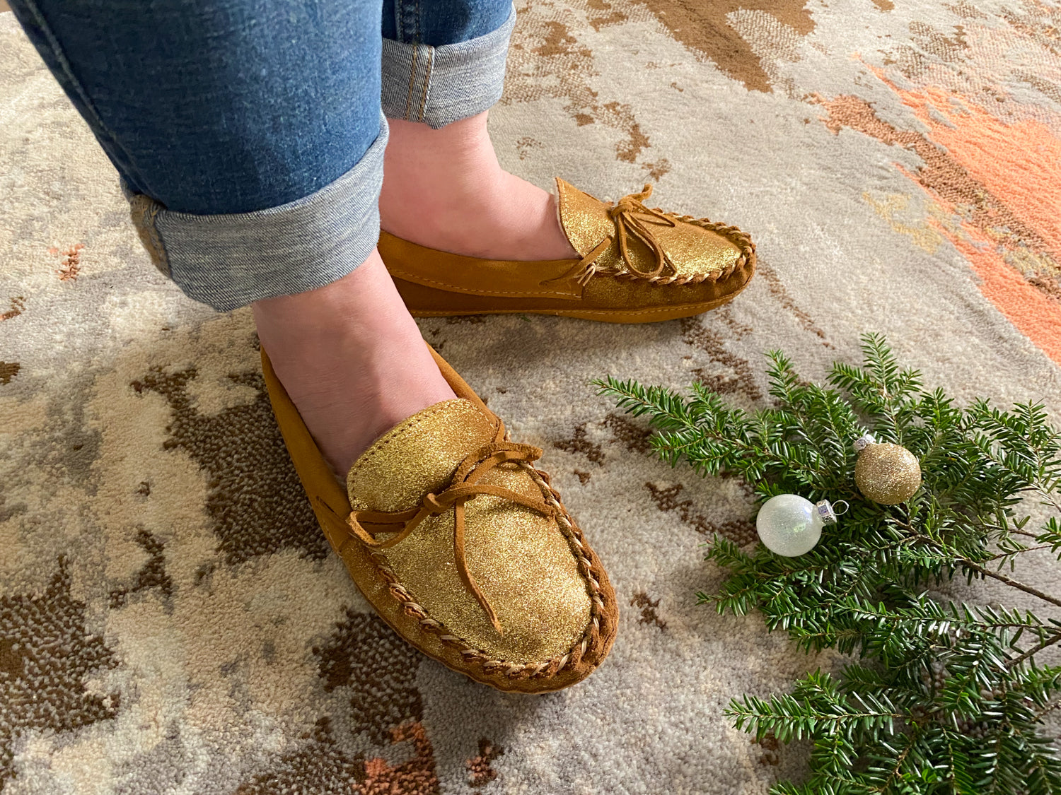 Women's Soft Lined Sparkling House Slippers - Cozy Indoor/Outdoor Winter Slippers for Home, Office & Travel - Comfortable Non-Slip Warm Fuzzy Slippers (Clearance Sale)